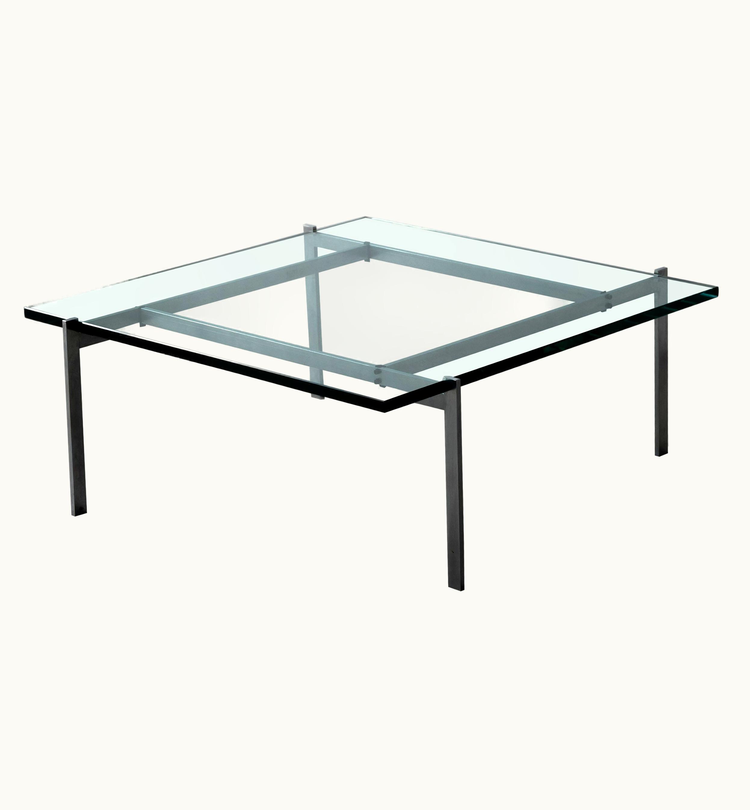 Poul Kjærholm Poul Kjaerholm, Coffee Table, Glass, Metal, E. Kold Christensen, Denmark, 1960s