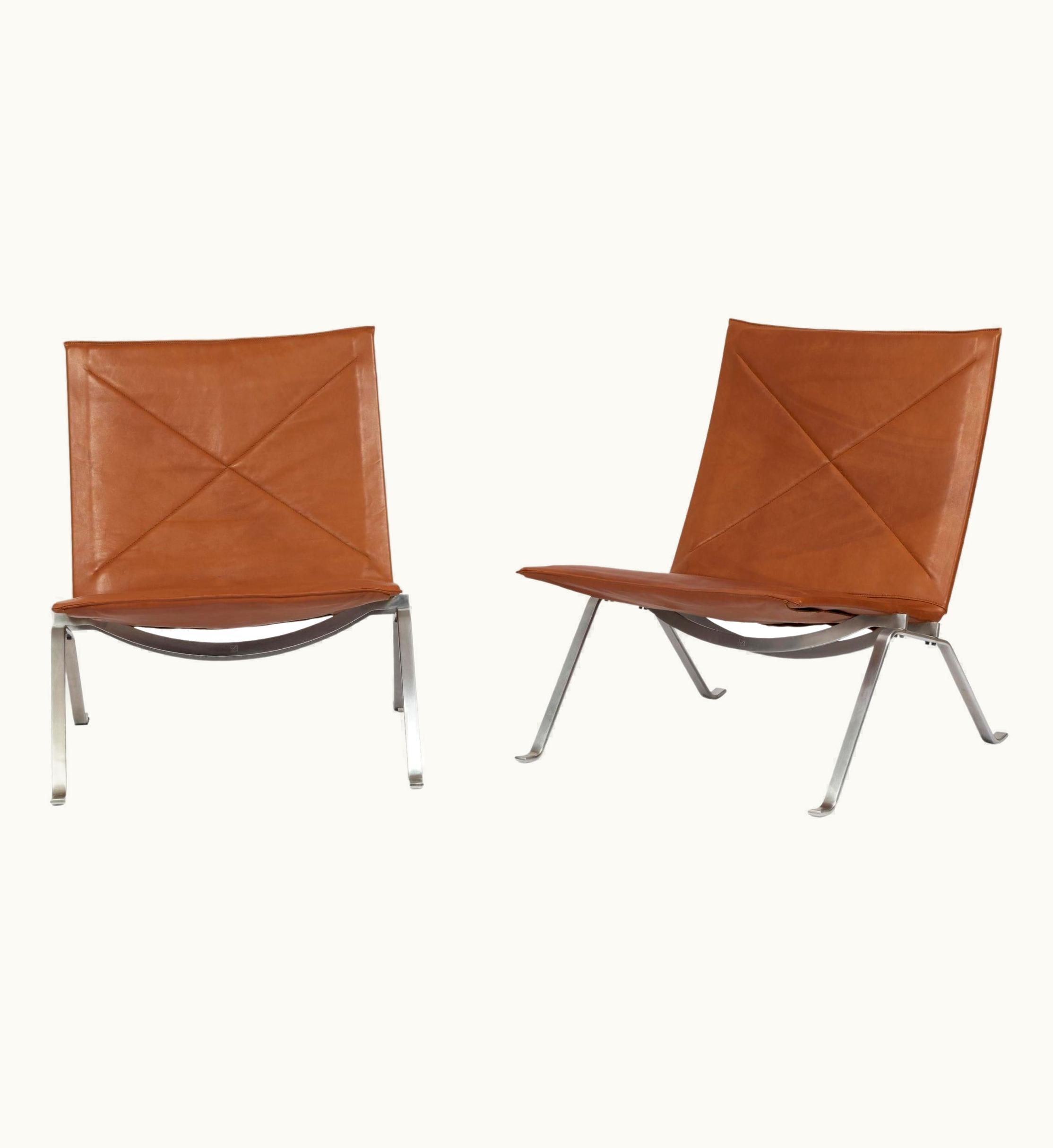 Poul Kjærholm Poul Kjærholm Paire De Fauteuils Lounge Poul Kjaerholm, Modèle "PK 22" Pour E. Kold Christense