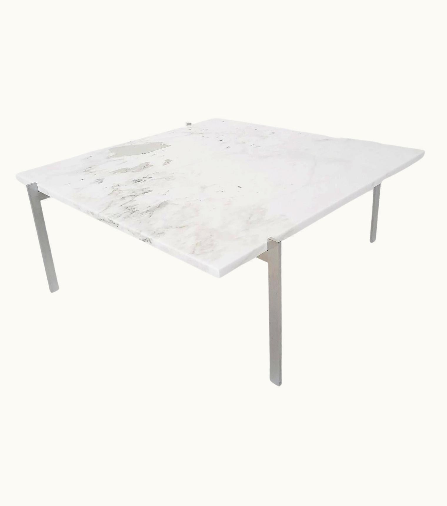 Poul Kjærholm Poul Kjaerholm For E. Kold Christensen PK61 Statuario Marble Coffee Table