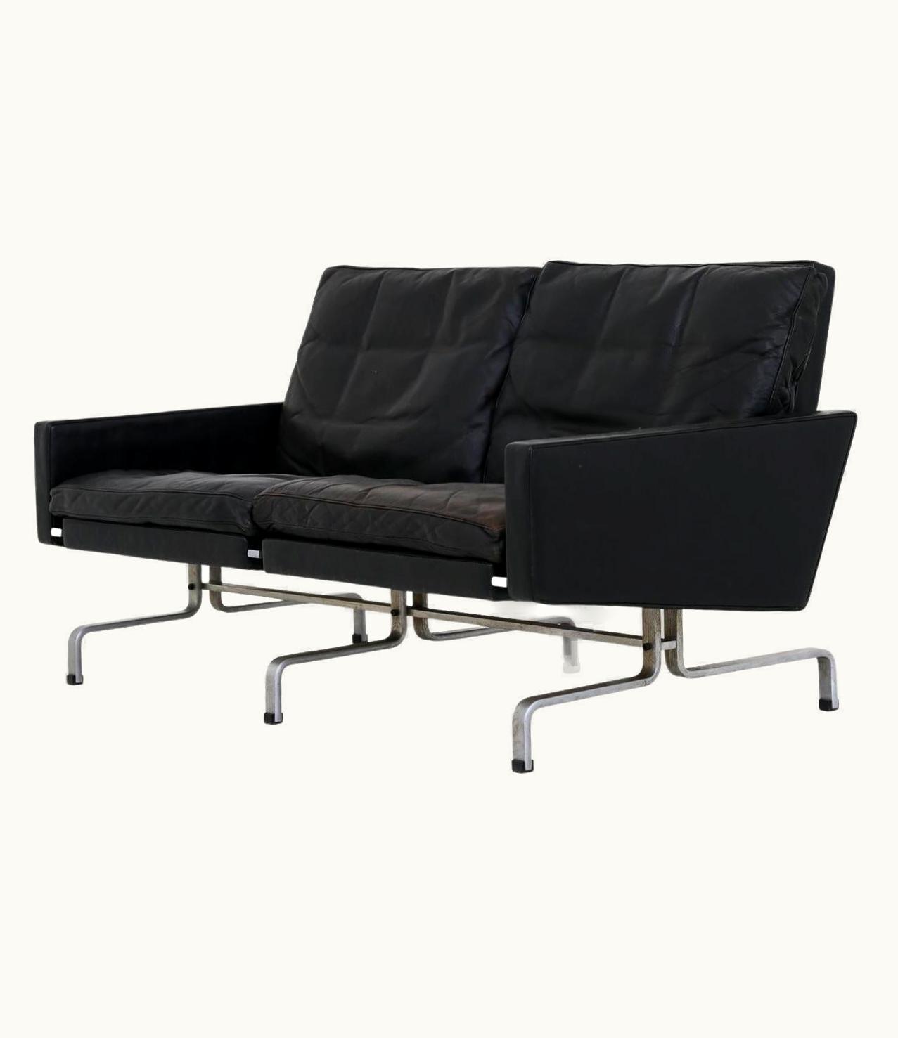 Poul Kjærholm Poul Kjærholm PK 31/2 Sofa In Black Patinated Leather