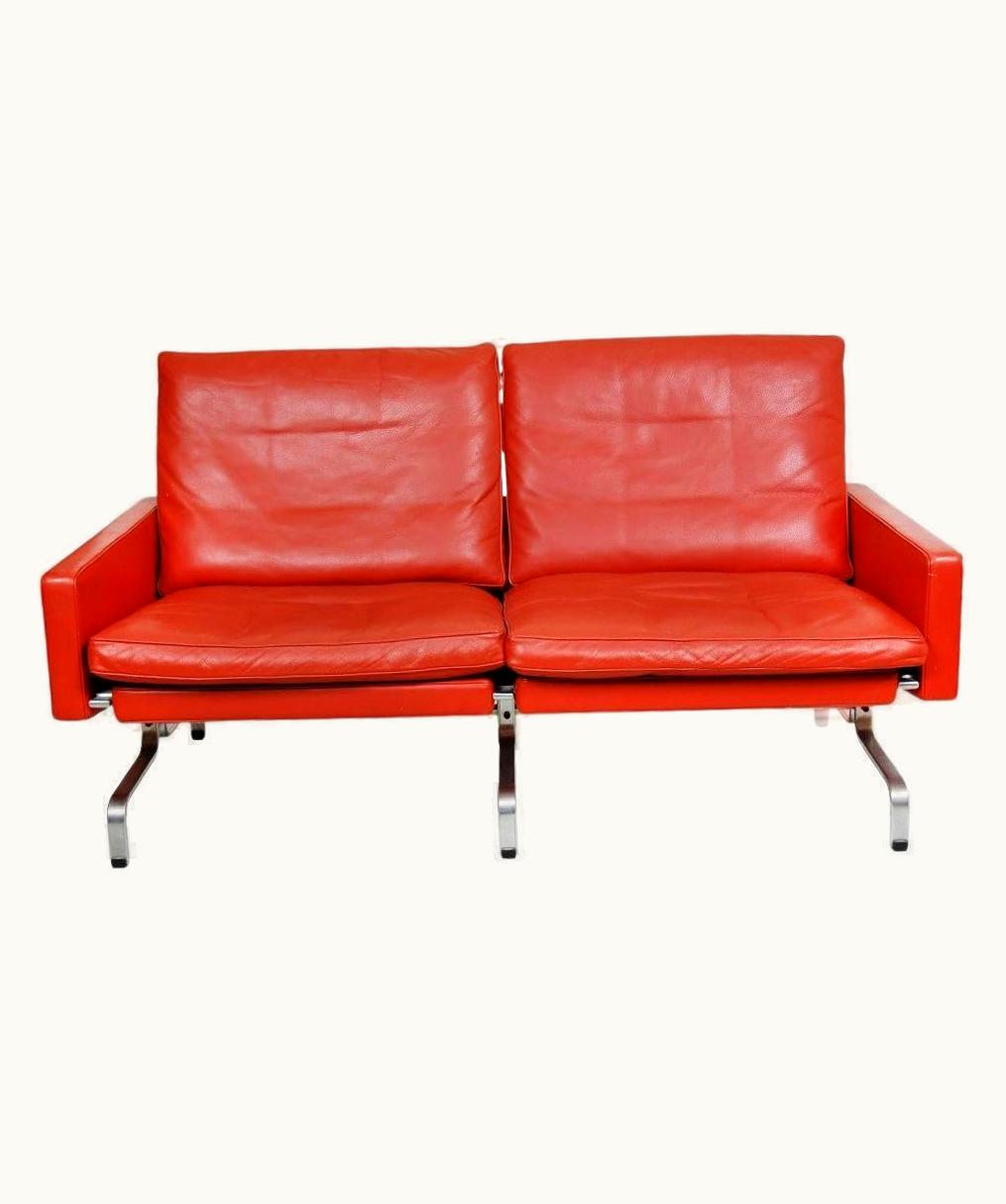 Poul Kjærholm Poul Kjærholm PK-31/2 Sofa With Patinated Red-Brown Leather UZ0195780
