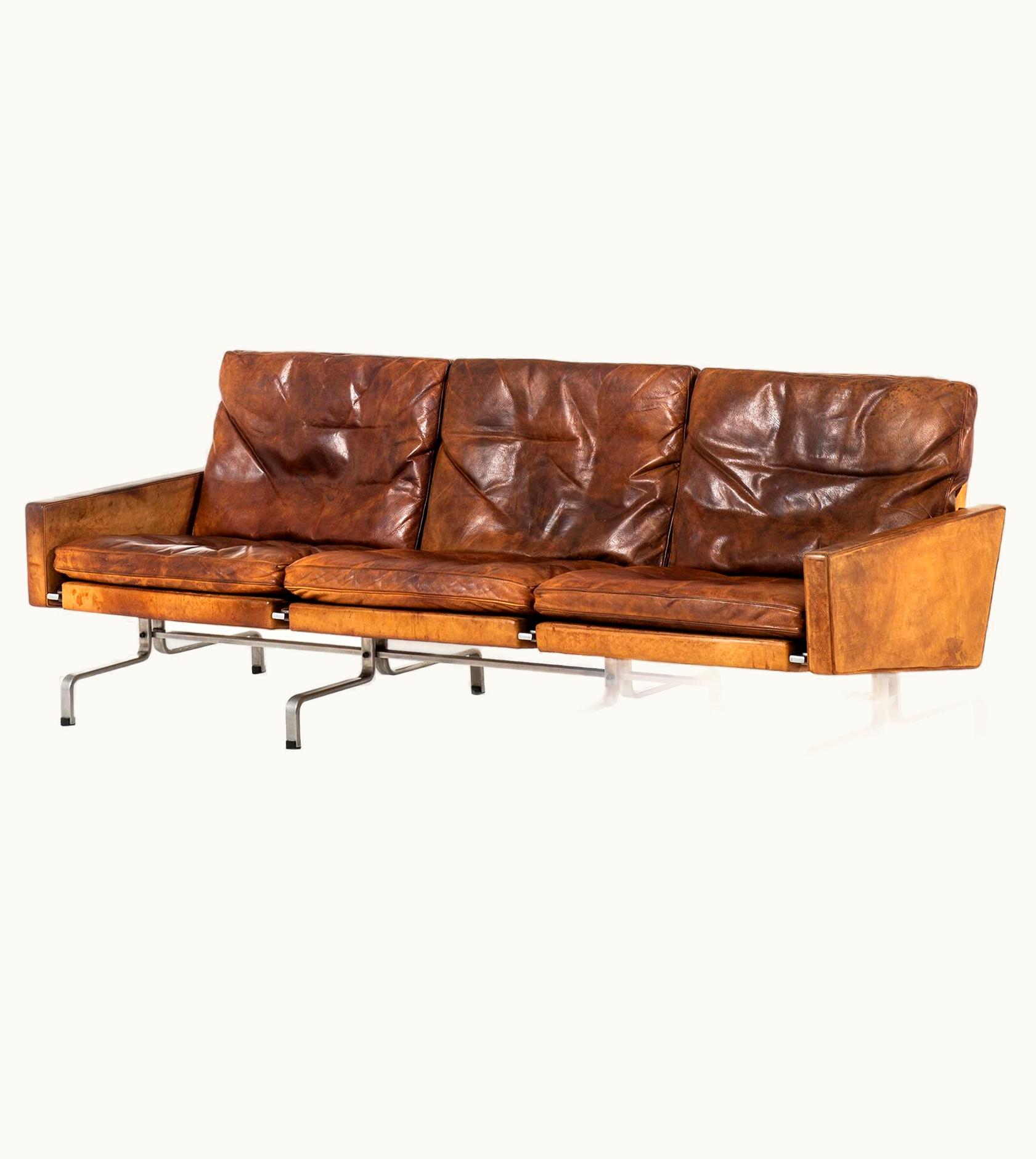 Poul Kjærholm Poul Kjærholm PK-31/3 Sofa Produced By E. Kold Christensen In Denmark UZ0195785