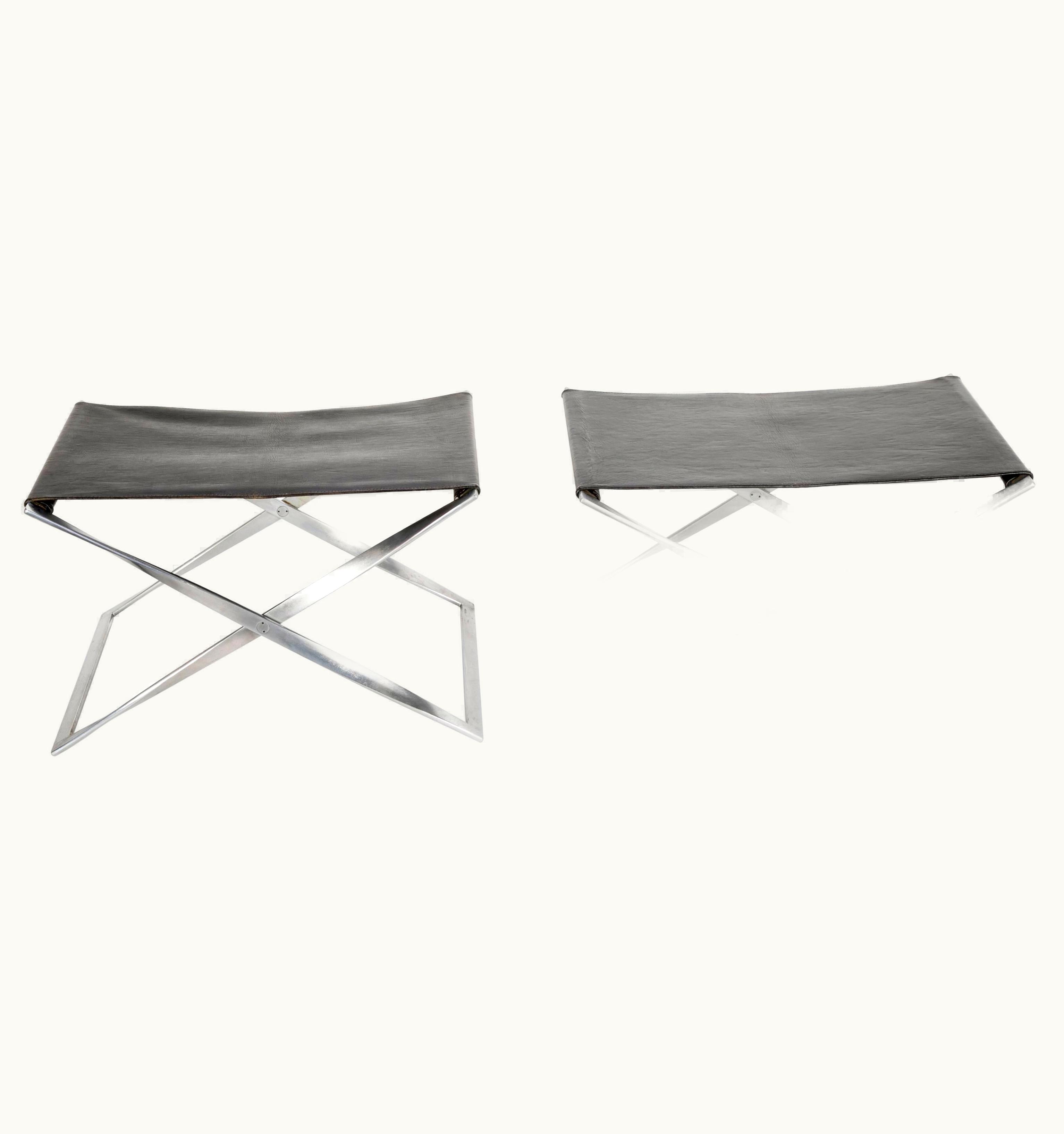 Poul Kjærholm Poul Kjærholm Pair Of Poul Kjaerholm PK91 Folding Stools Created By E. Kold Christensen