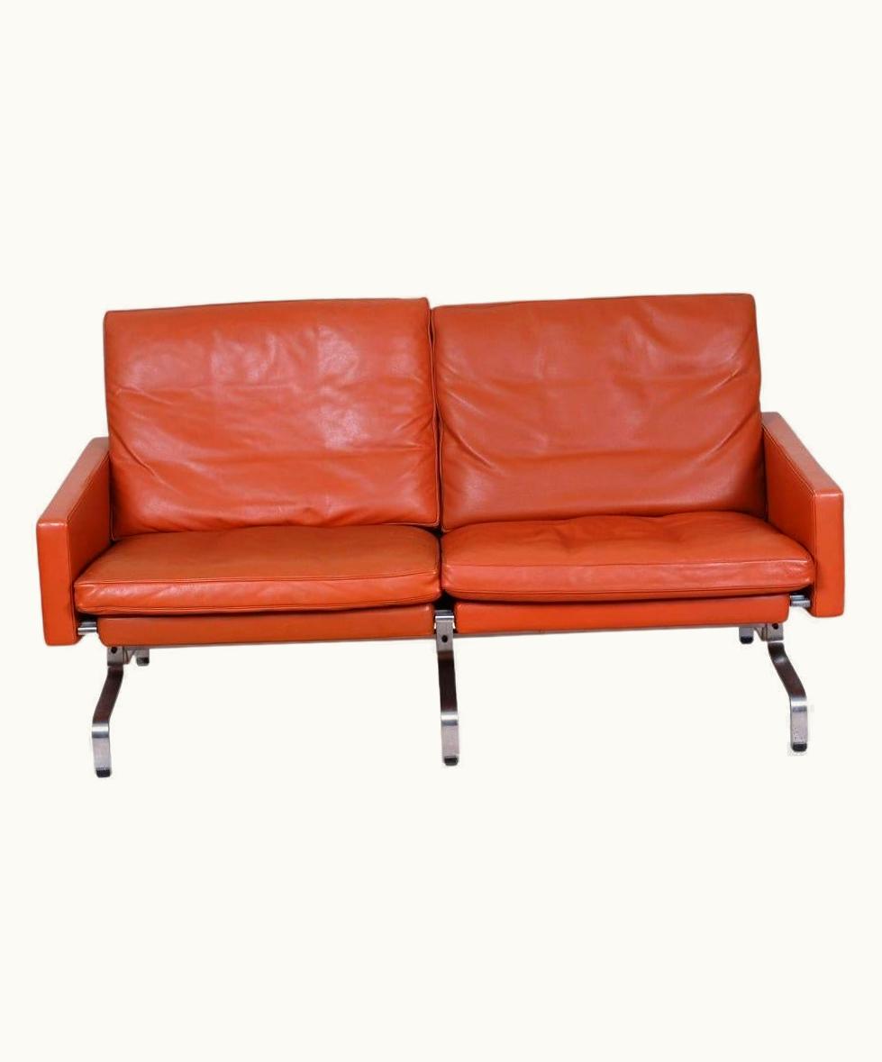 Poul Kjærholm Poul Kjærholm Pk-31/2 Sofa From Kold Christensen With Cognac Leather