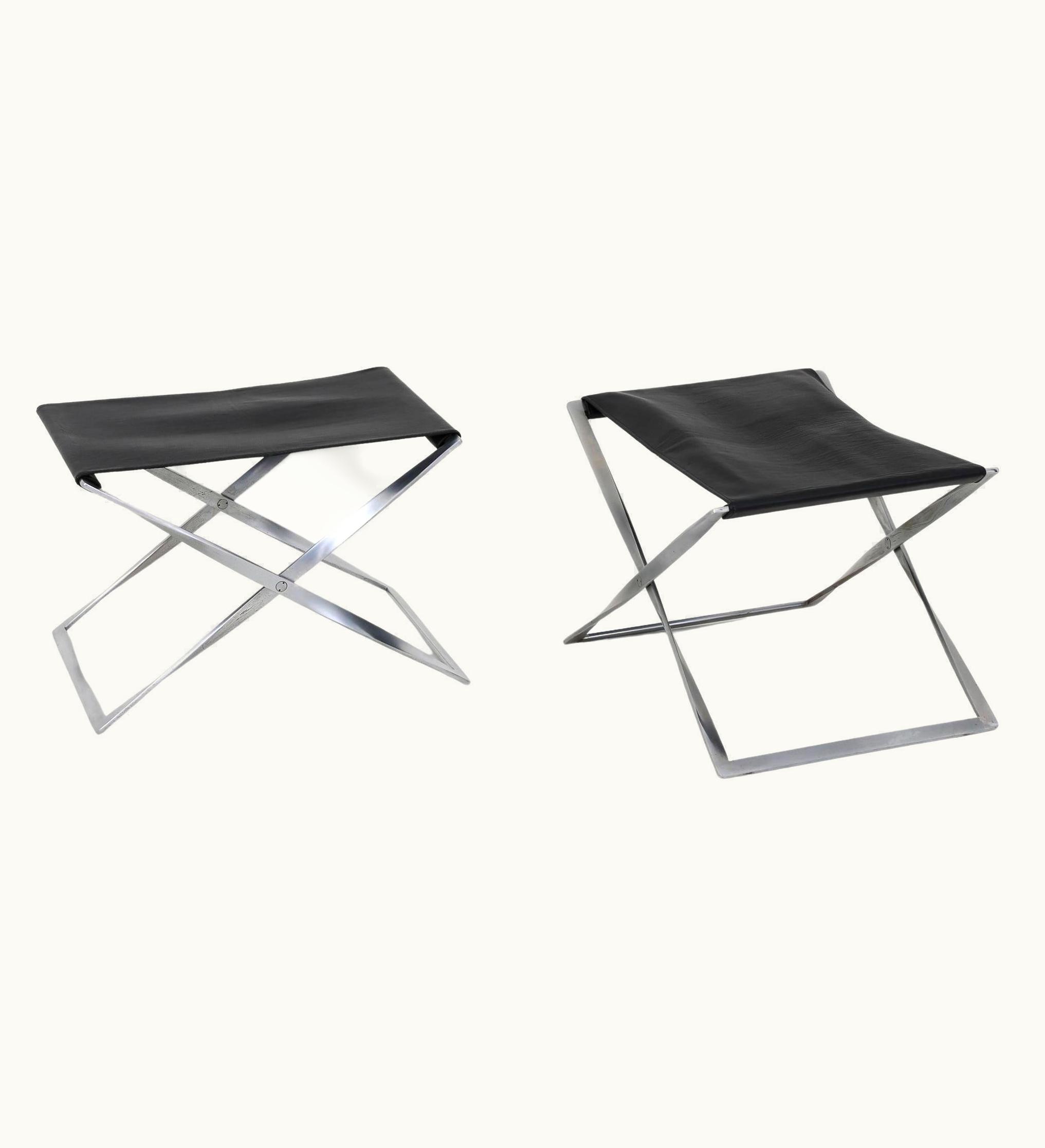 Poul Kjærholm Poul Kjærholm Pair Of Stools By Poul Kjærholm