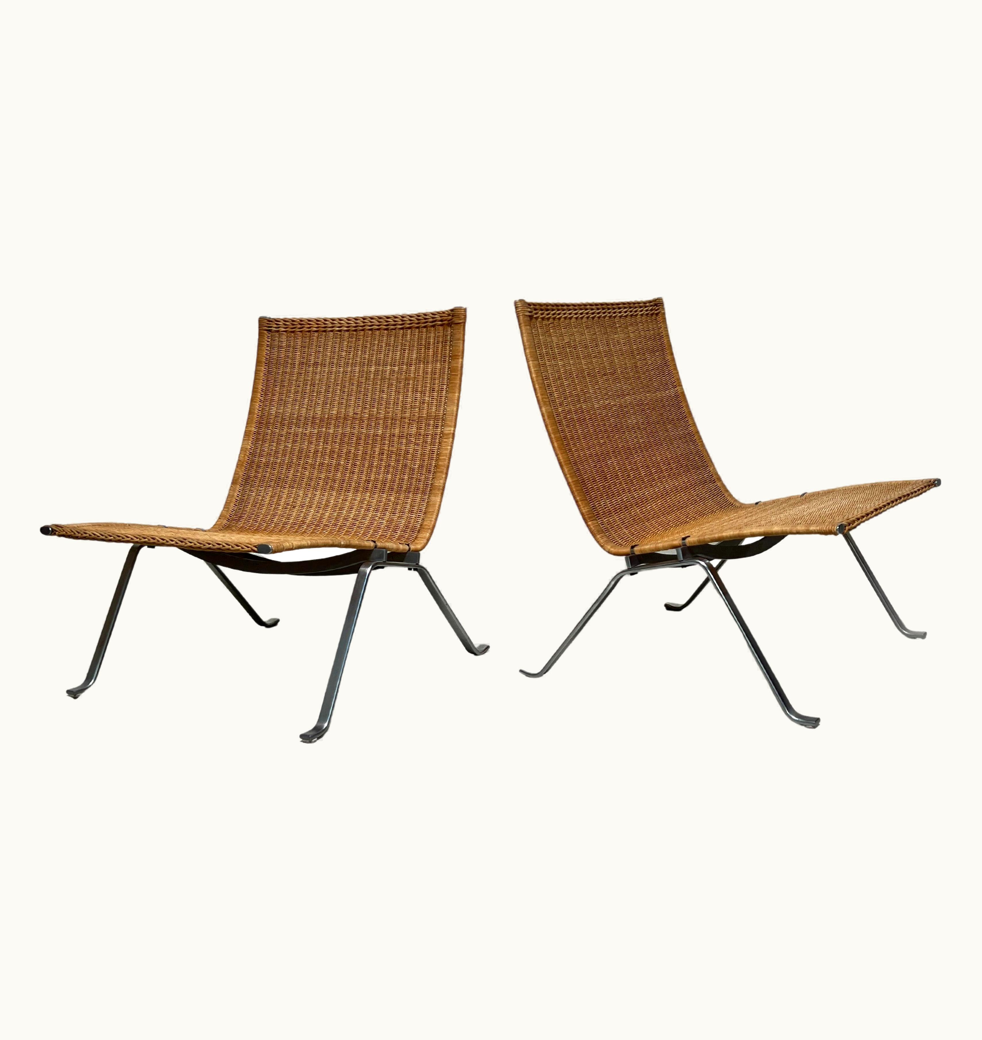 Poul Kjærholm Poul Kjærholm Pair Of PK22 Chairs By Poul Kjaerholm For E. Kold Christensen