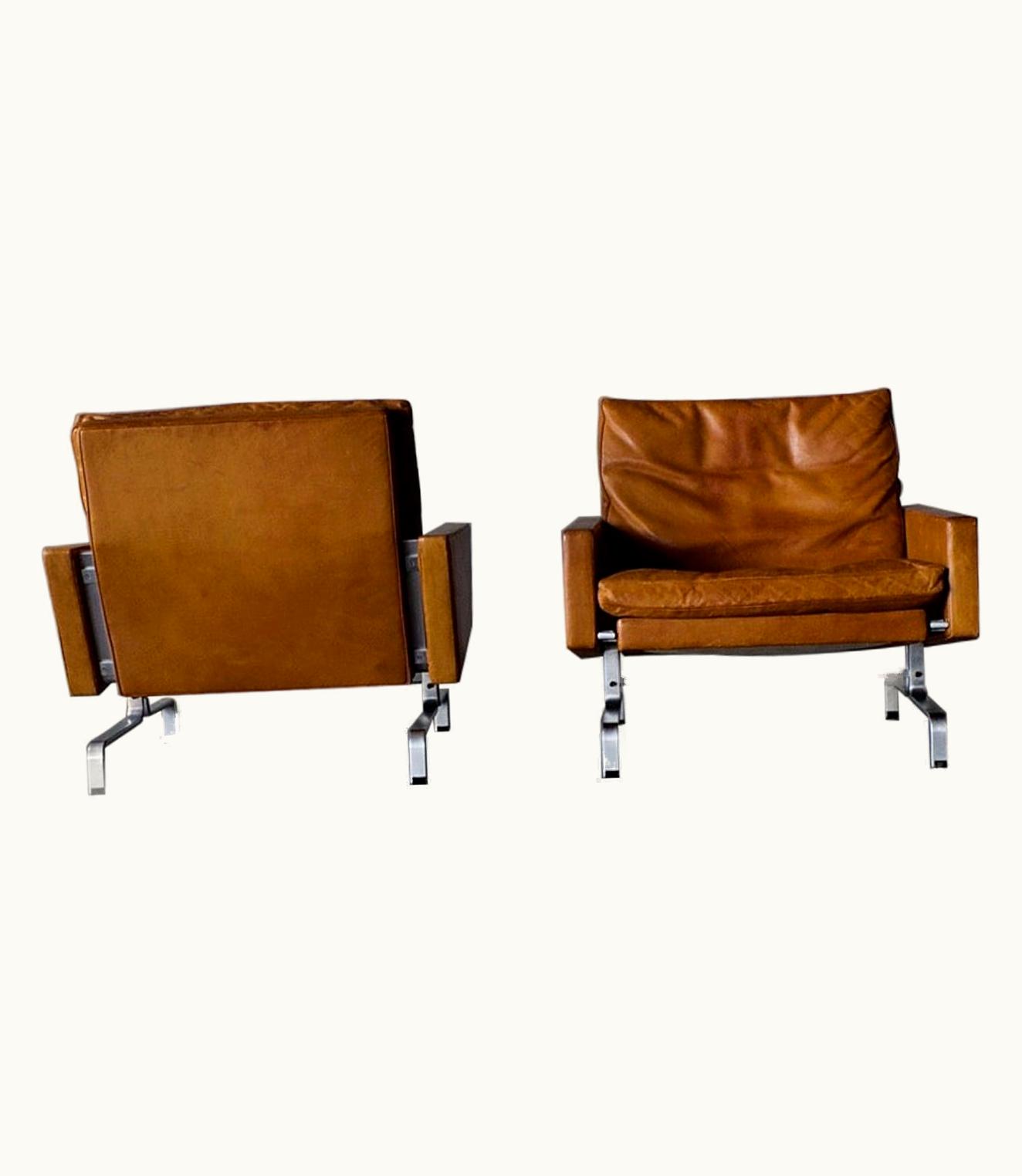 Poul Kjærholm Poul Kjærholm PK-31 Lounge Chairs By Poul Kjaerholm For Kold Christensen, Denmark 1960s