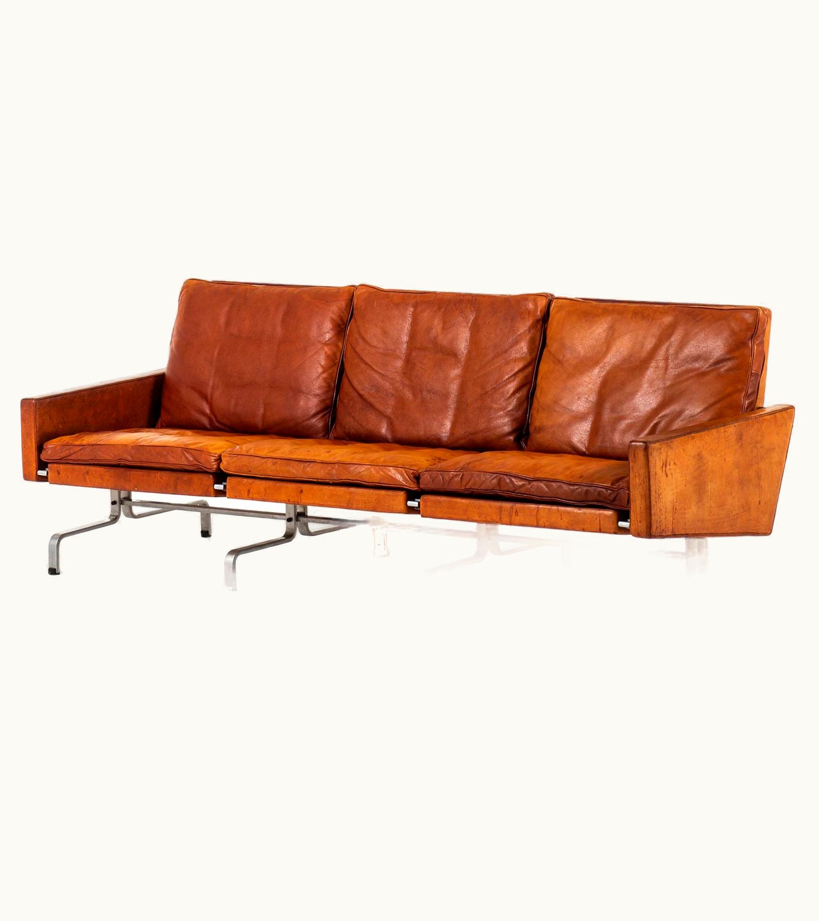 Poul Kjærholm Poul Kjærholm PK-31/3 Sofa Produced By E. Kold Christensen In Denmark UZ0195835