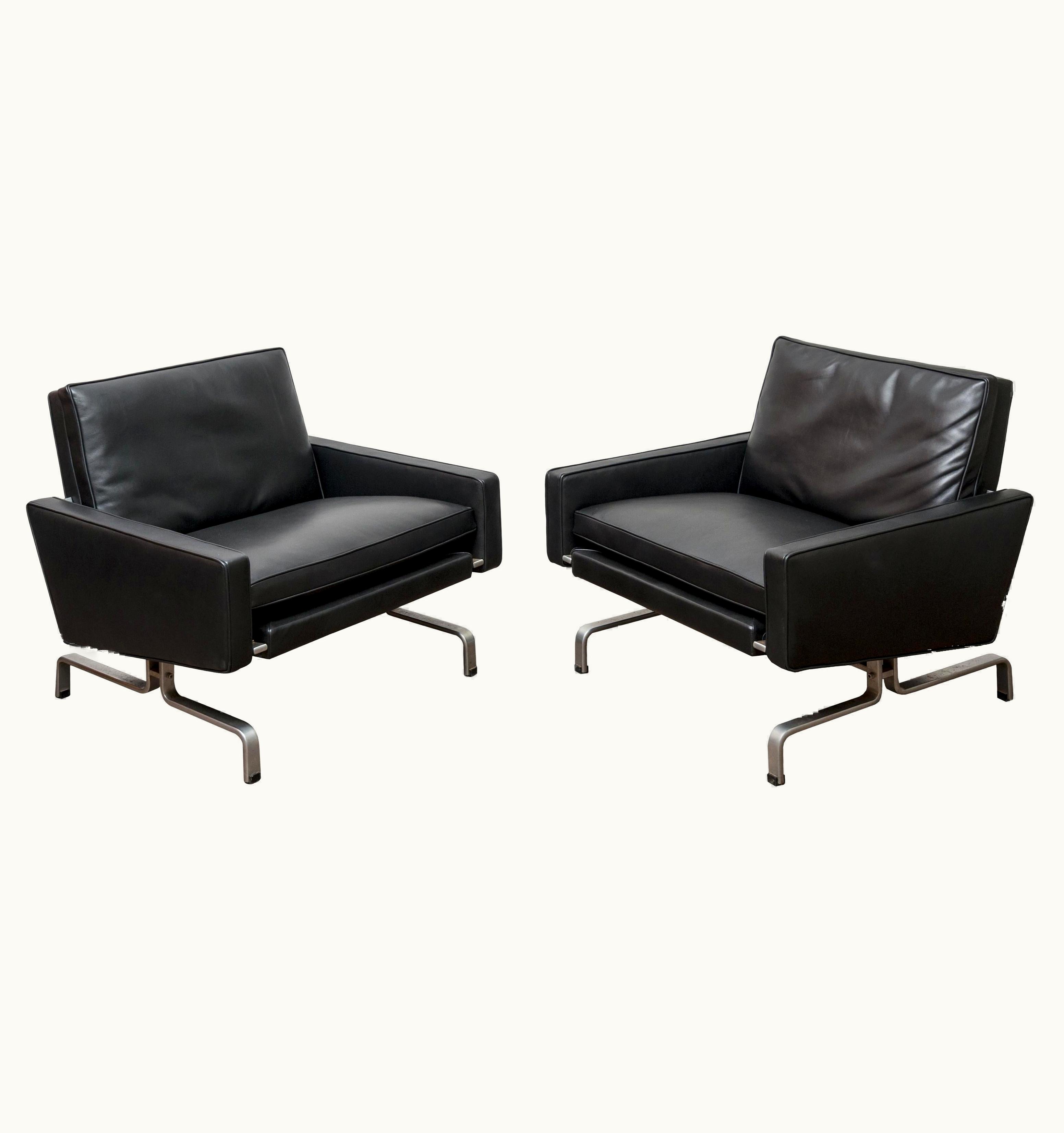Poul Kjærholm Poul Kjærholm Pair Of PK31/1 Poul Kjaerholm Lounge Chairs
