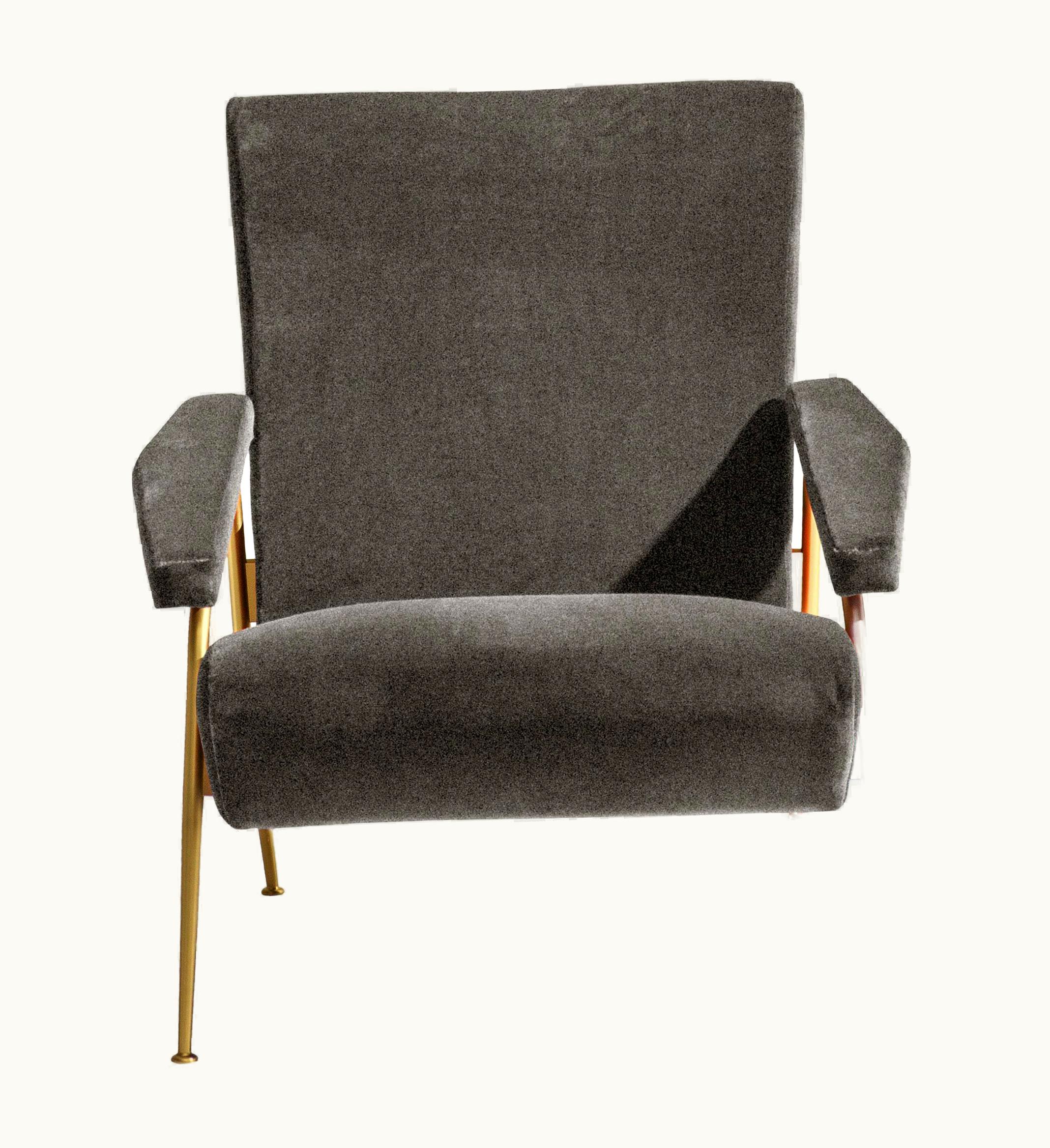 Gio Ponti Gio Ponti Armchair In Chenille And Steel Molteni&C By Gio Ponti - D.153.1 - Made In Italy