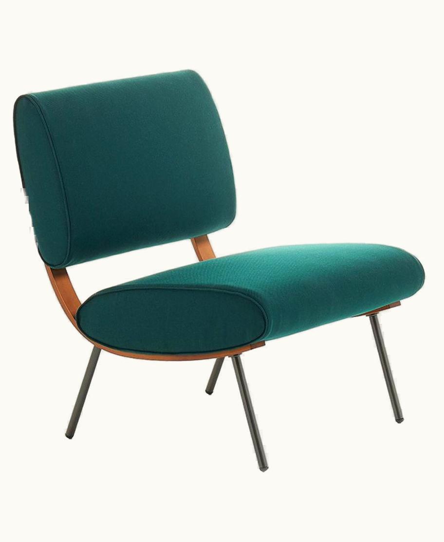 Gio Ponti Gio Ponti Armchair In Canvas, Brass Molteni&C By Gio Ponti Round D.154.5 - Made In Italy