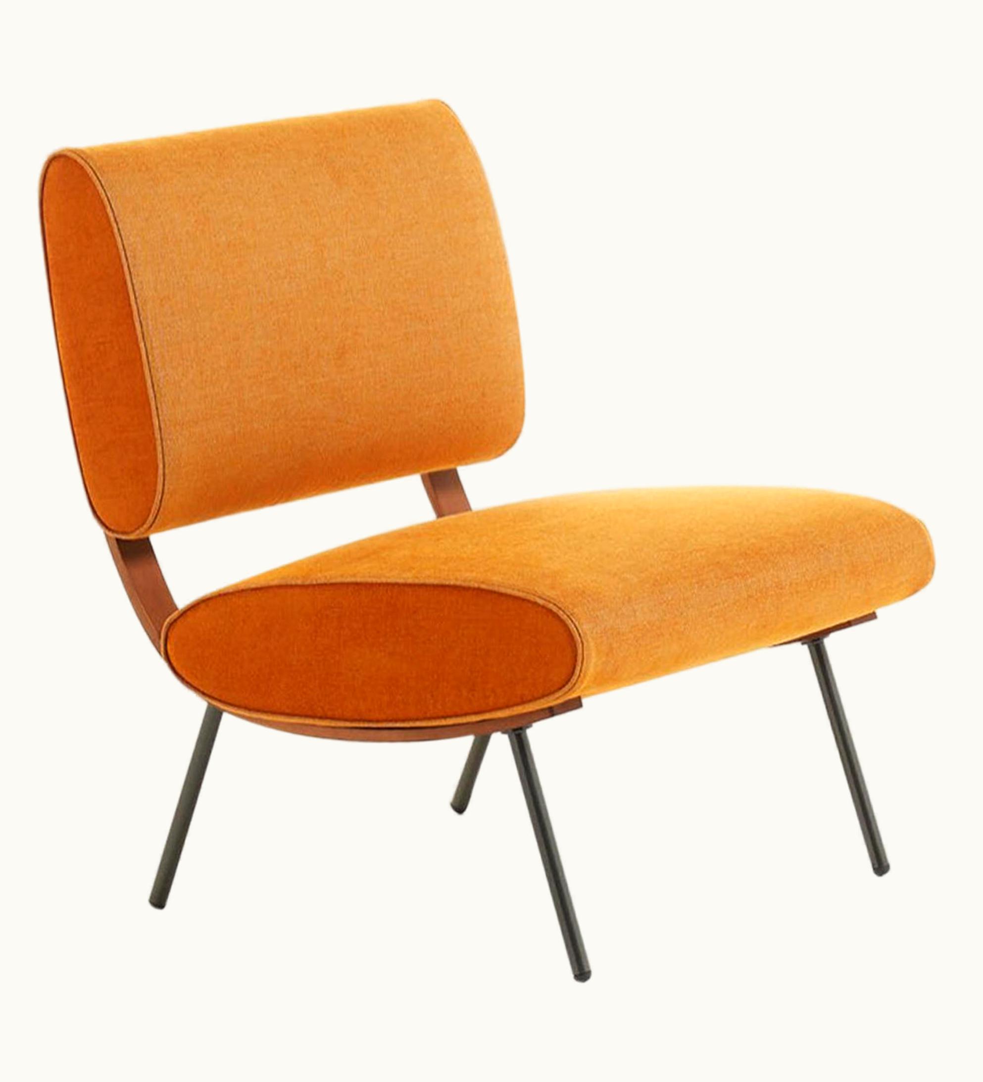 Gio Ponti Gio Ponti Armchair In Chenille, Brass Molteni&C By Gio Ponti Round D.154.5 - Made In Italy