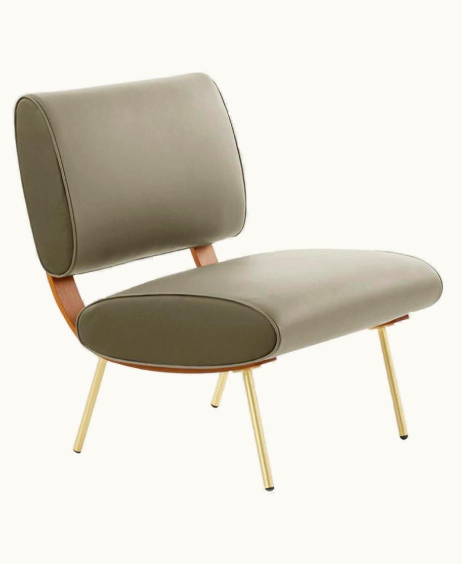 Gio Ponti Gio Ponti Armchair In Premium Leather Molteni&C By Gio Ponti Round D.154.5 - Made In Italy