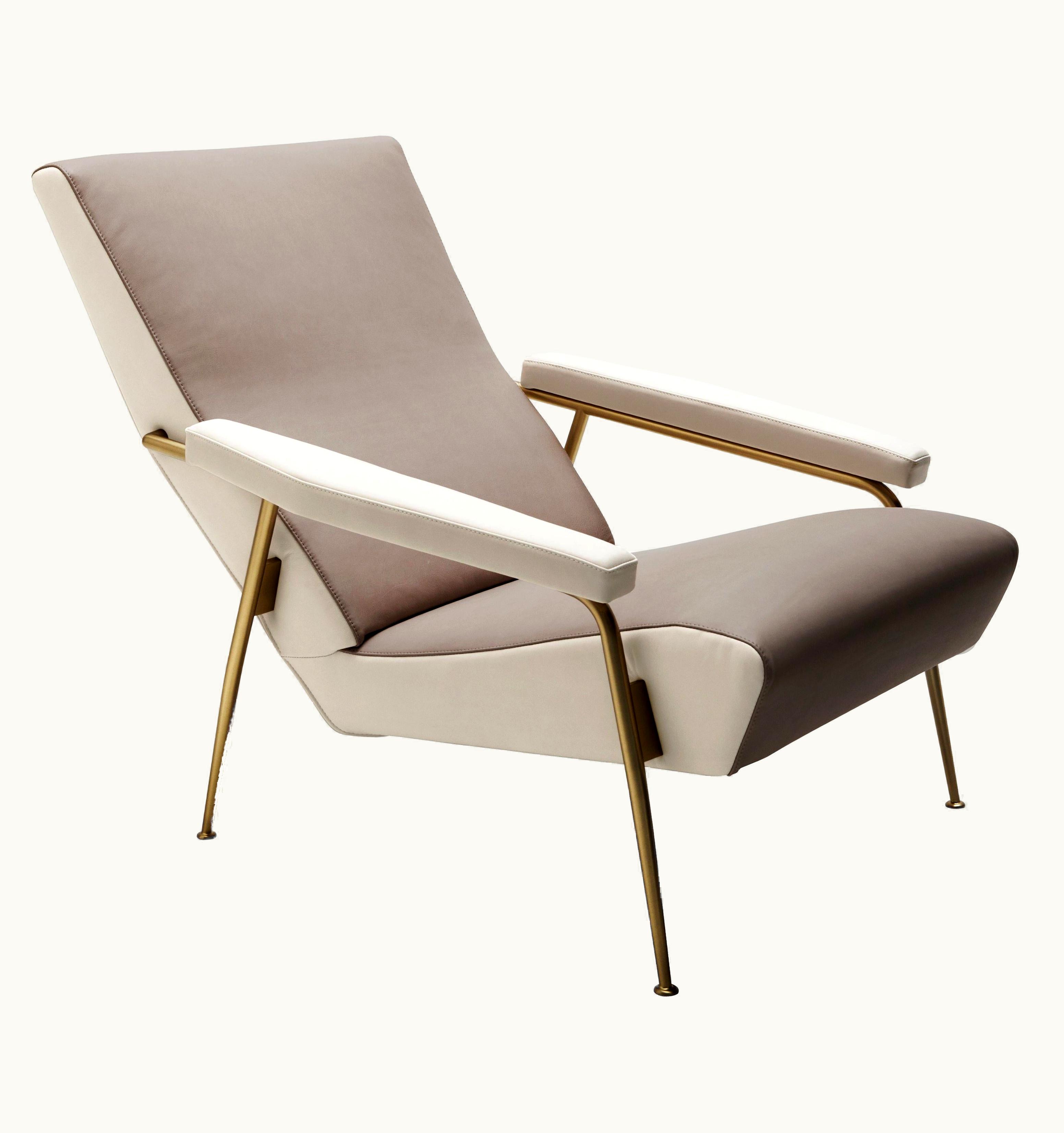 Gio Ponti Gio Ponti Armchair In Leather And Steel Molteni&C By Gio Ponti - D.153.1 -made In Italy