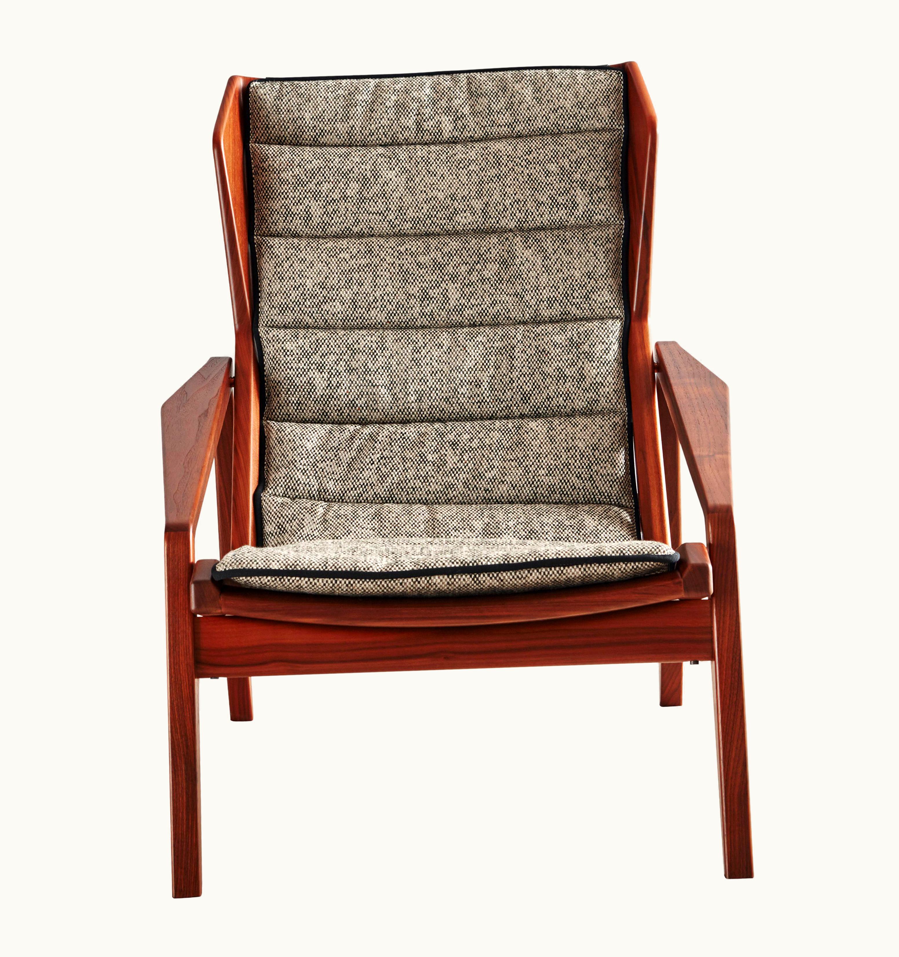 Gio Ponti Gio Ponti Armchair In Canvas And American Walnut Molteni&C By Gio Ponti - D.156.3