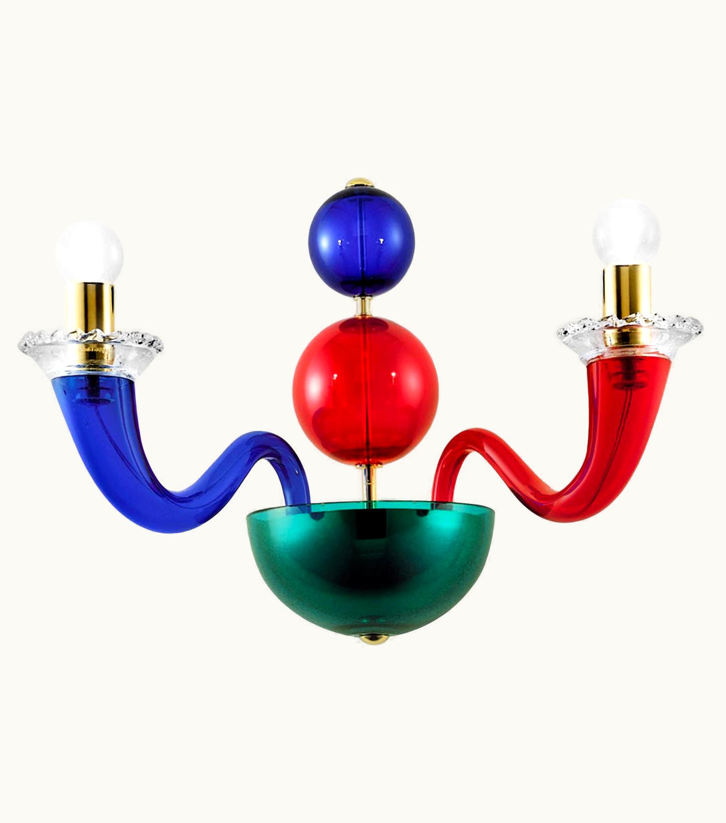 Gio Ponti Gio Ponti Venini Gio Ponti Wall Sconce In Multi-Color By Gio Ponti