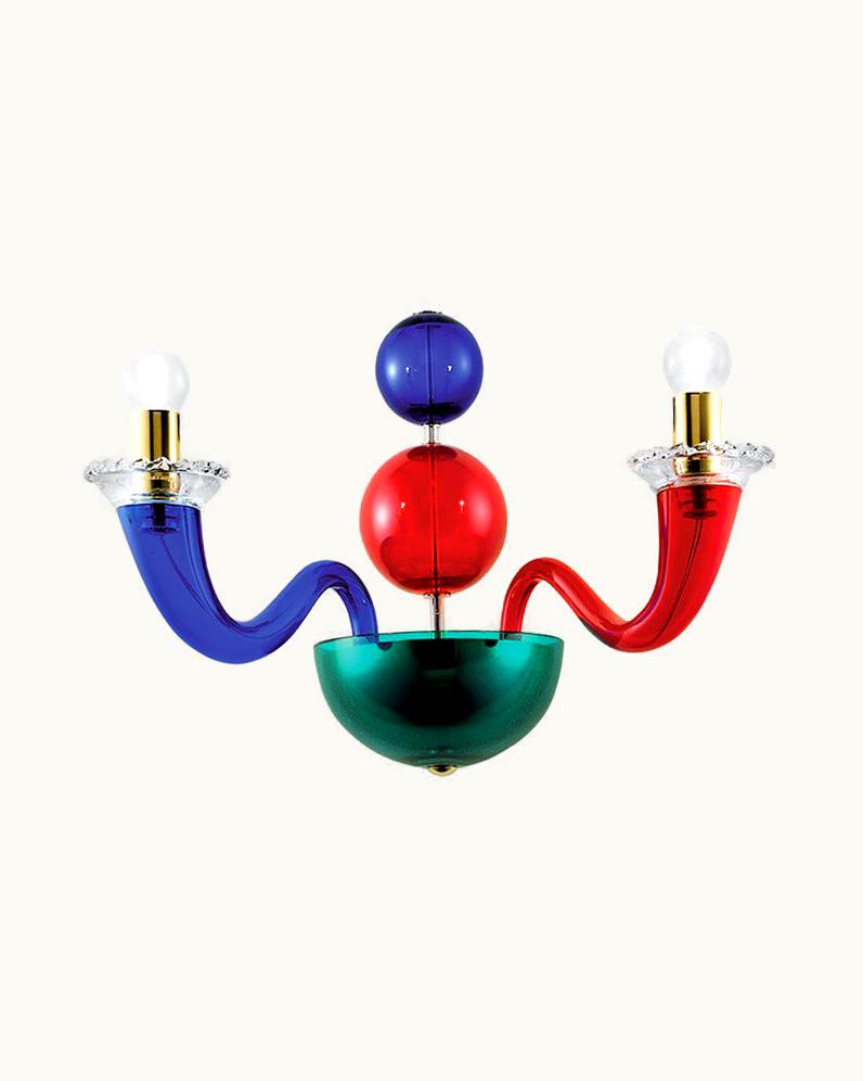 Gio Ponti Gio Ponti 21st Century Gio Ponti 99.80 2-Light Wall Sconce In Multicolor