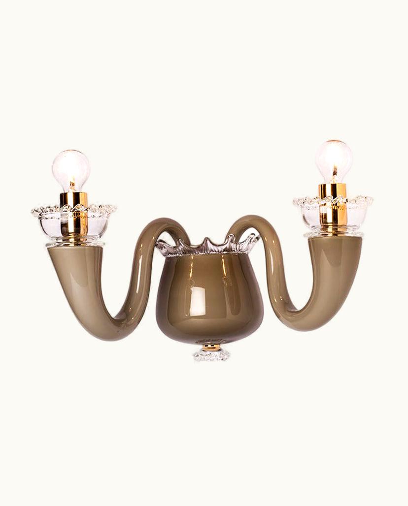 Gio Ponti Gio Ponti 21st Century Gio Ponti 99.81 2-Light Wall Sconce In Grey