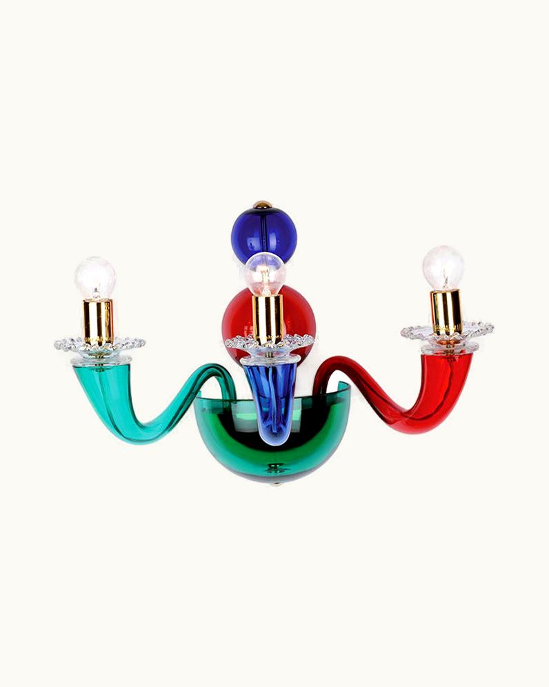 Gio Ponti Gio Ponti 21st Century Gio Ponti 99.80 3-Light Wall Sconce In Multicolour