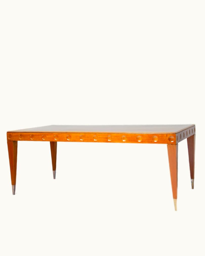 Gio Ponti Gio Ponti Dining Table In Cherry Wood With Decorative Motif