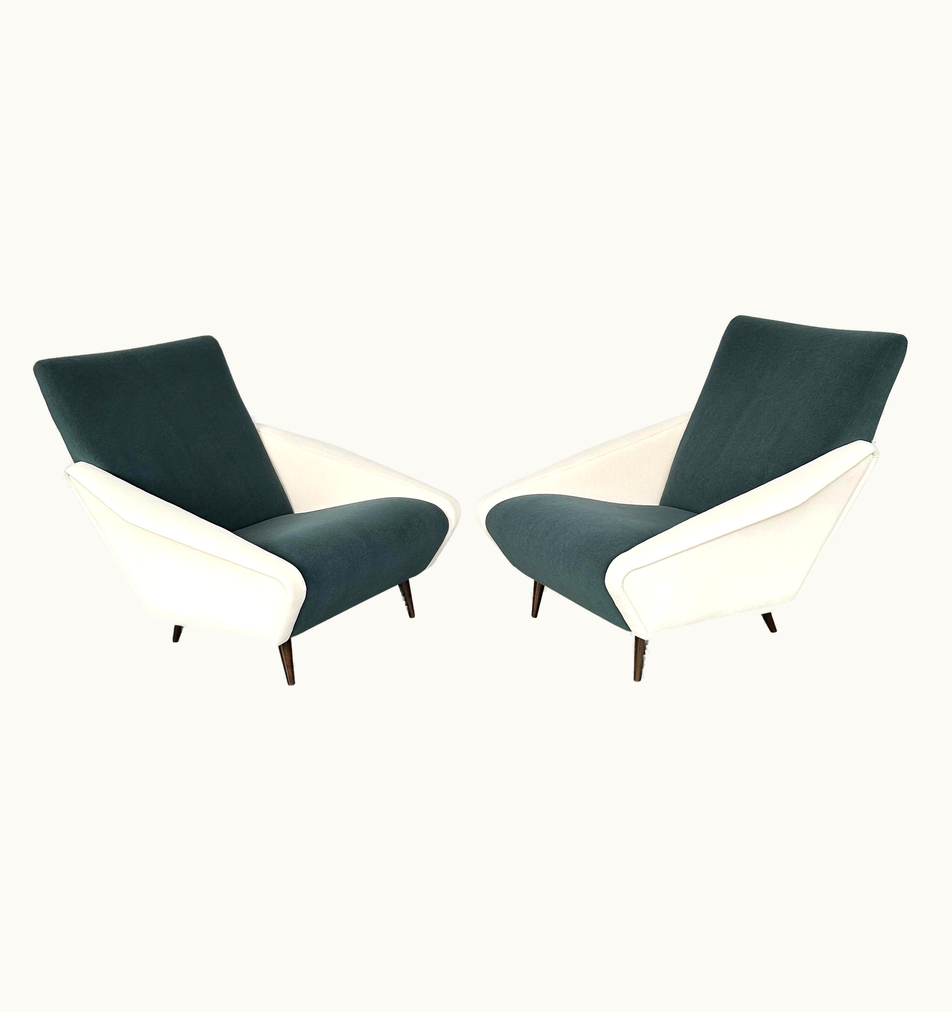 Gio Ponti Gio Ponti Rare Pair Of Distex Lounge Chairs By Gio Ponti