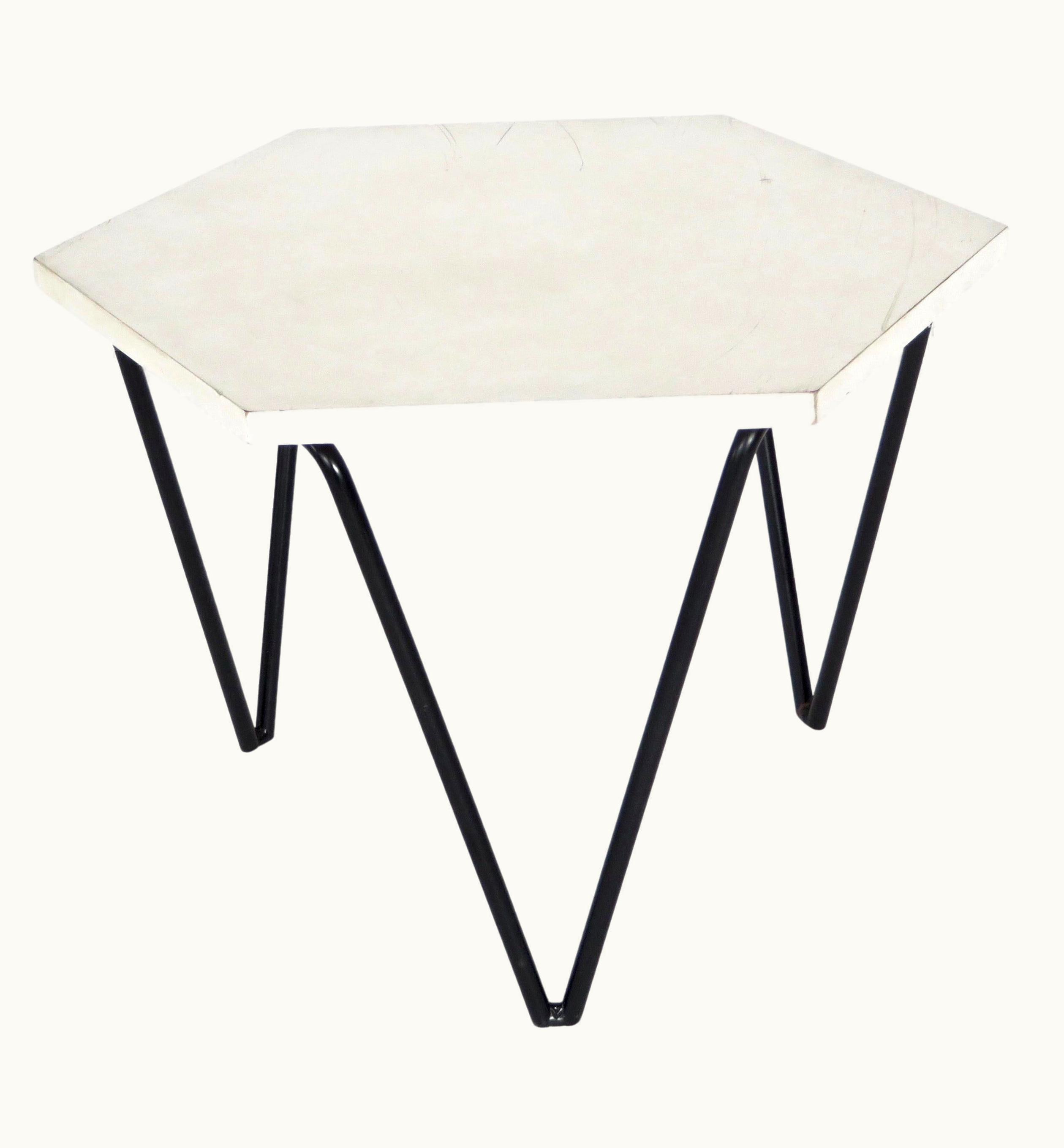 Gio Ponti Gio Ponti Italian Coffee Or Side Table I.S.A. Italia Circa 1950 White Laminate