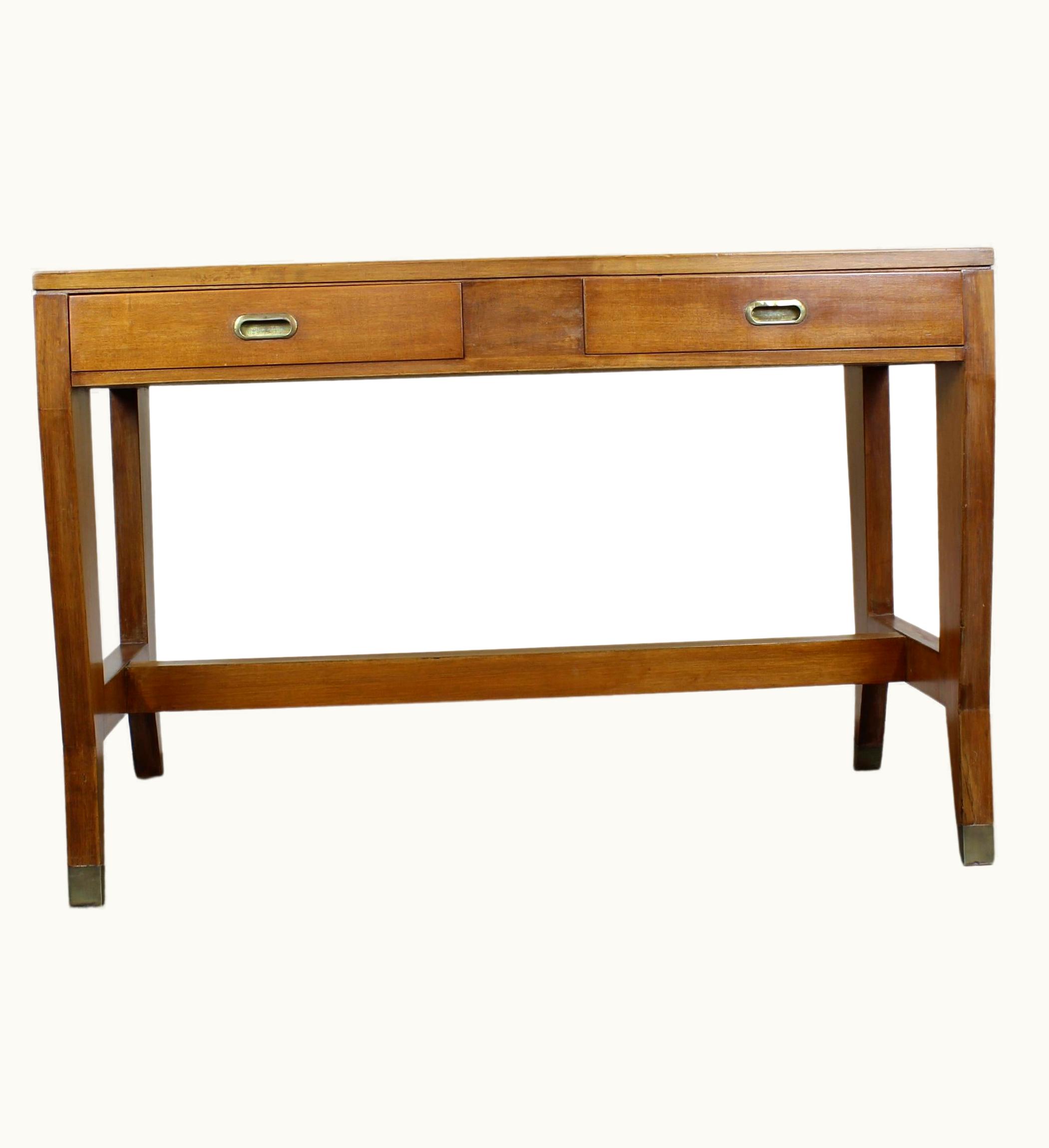 Gio Ponti Gio Ponti Desk In Walnut And Laminate For BNL By Schirolli 1950s, Italy