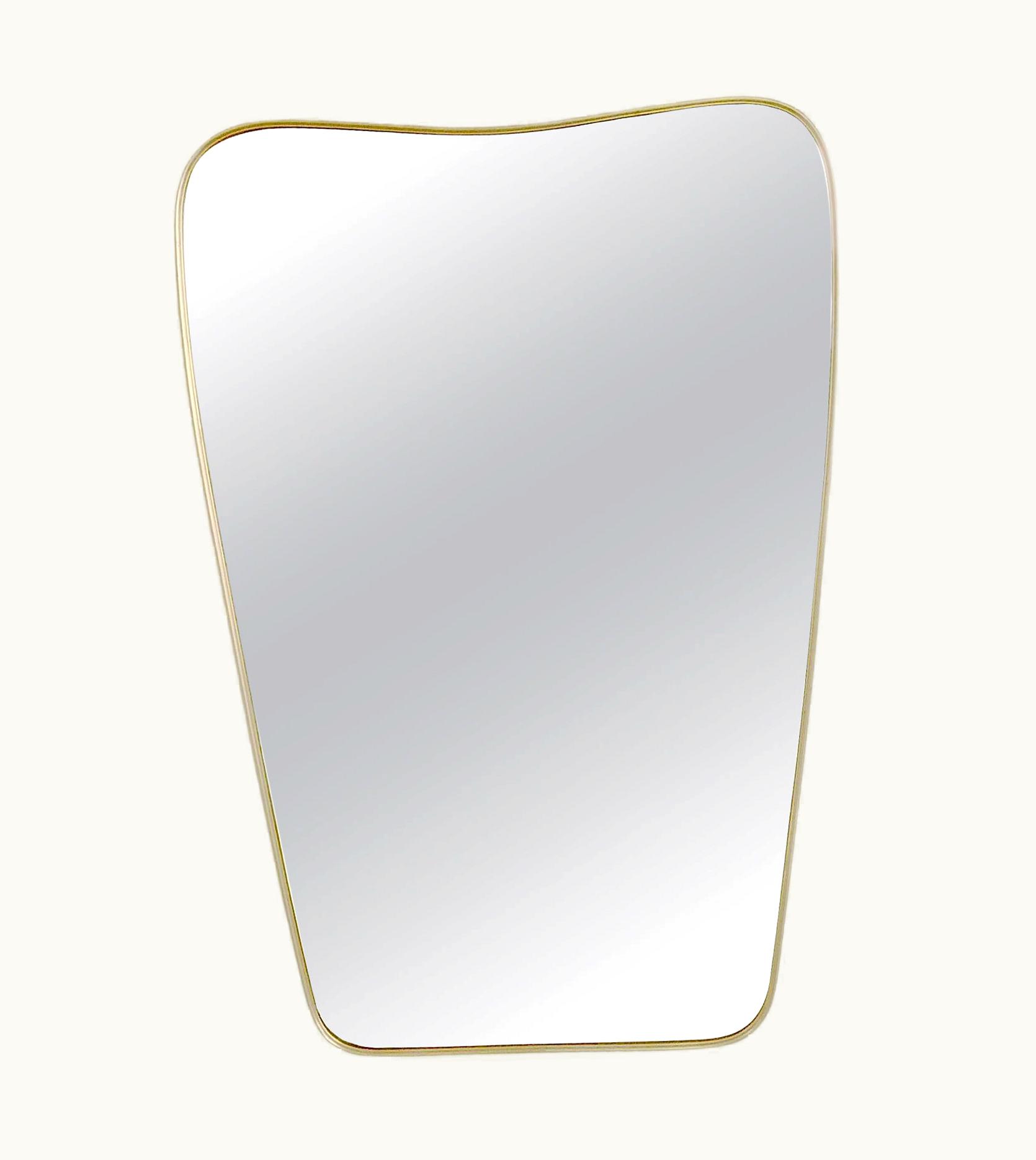 Gio Ponti Gio Ponti Brass Mirror, Circa 1950, Italy