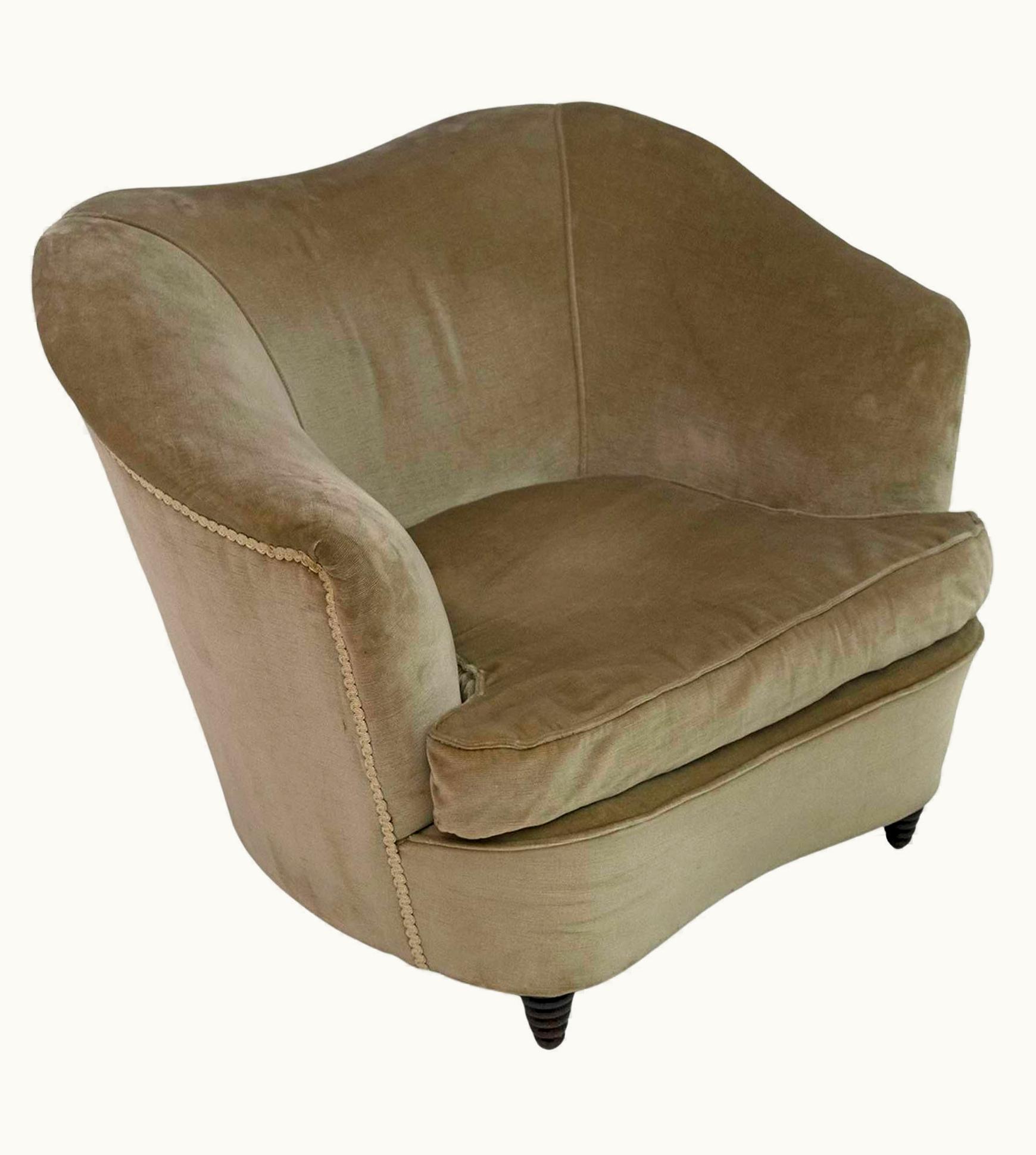 Gio Ponti Gio Ponti Mid-Century Modern Italian Armchair For Casa E Giardino, 1938s