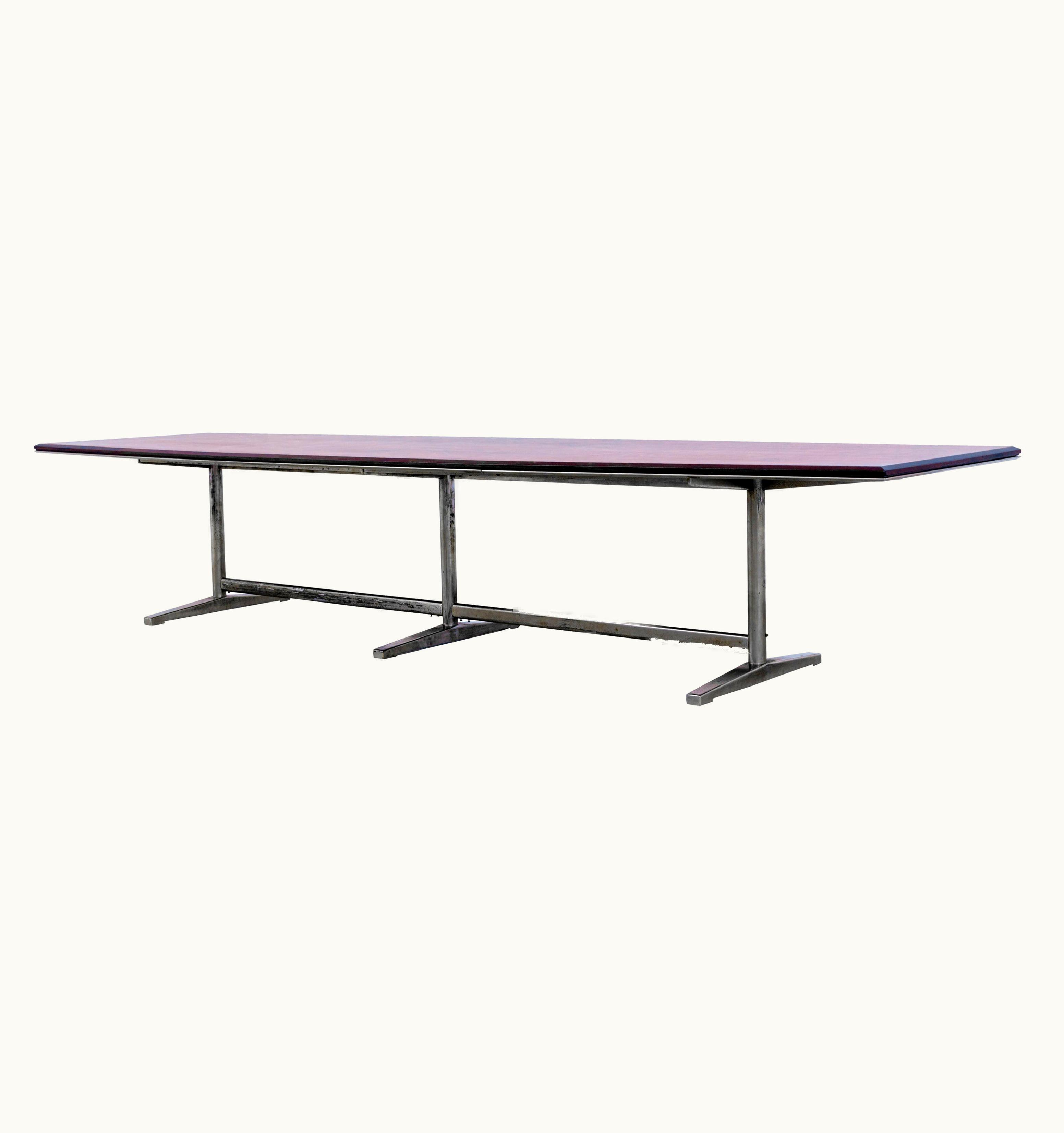 Gio Ponti Gio Ponti 'Pirellone' Rosewood XL Direction Table By Gio Ponti For RIMA, Italy, 1958