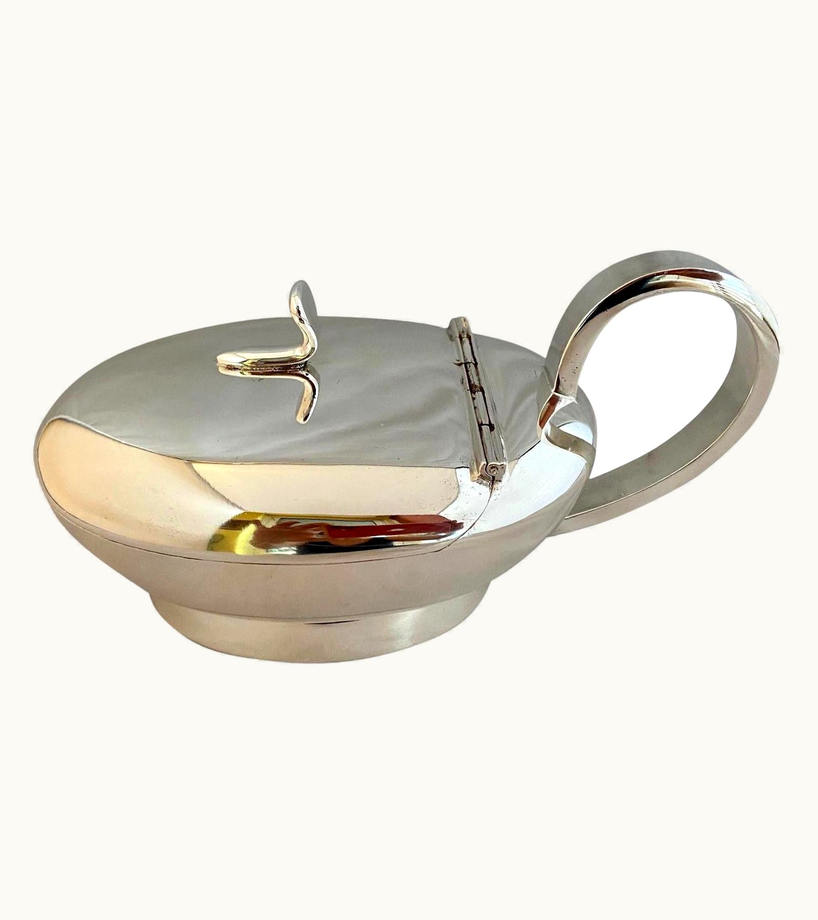 Gio Ponti Gio Ponti Mid Century Silver Plated Gio Ponti Parmesan Serving Bowl, For Krupp Milano