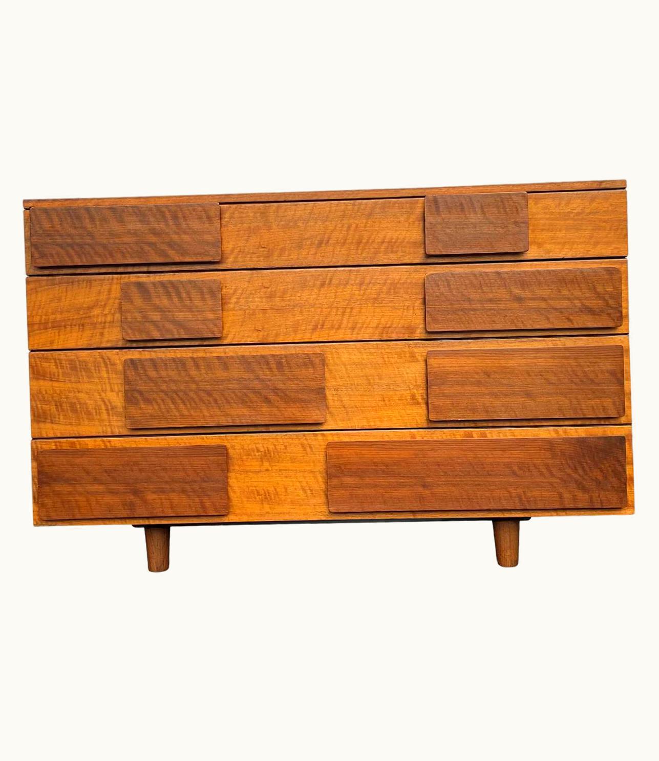Gio Ponti Gio Ponti 20th Century Brown Italian Walnut M. Singer & Sons Dresser, Cabinet By Gio Ponti
