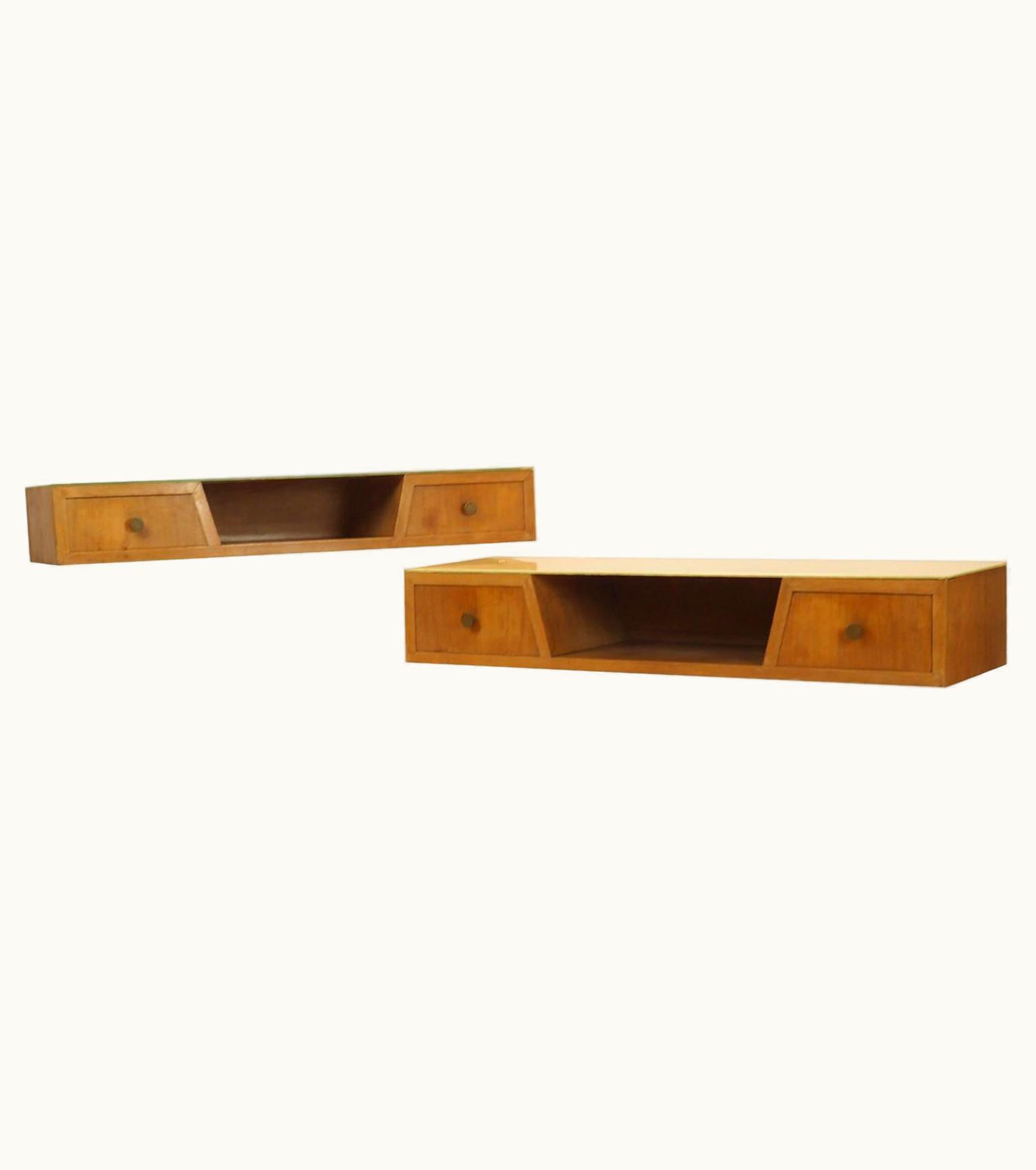 Gio Ponti Gio Ponti Couple Of Hanging Consoles Certified, A One-Off, Milano, 1950s