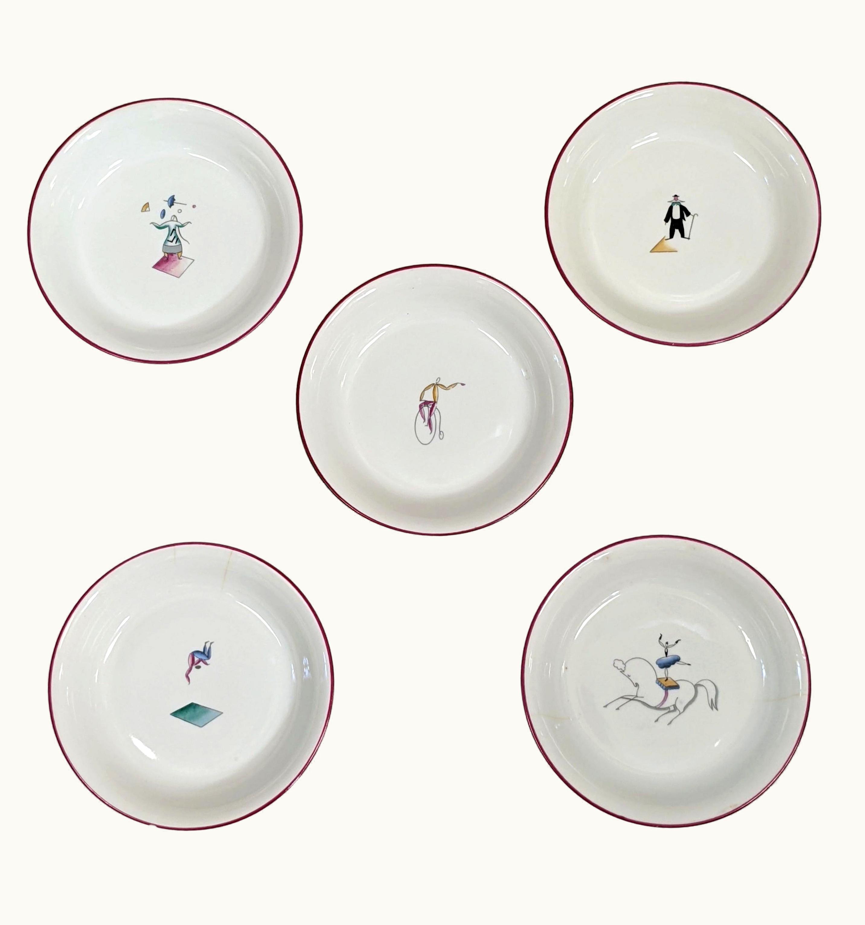 Gio Ponti Gio Ponti For Ginori Shallow Bowls, Il Circo