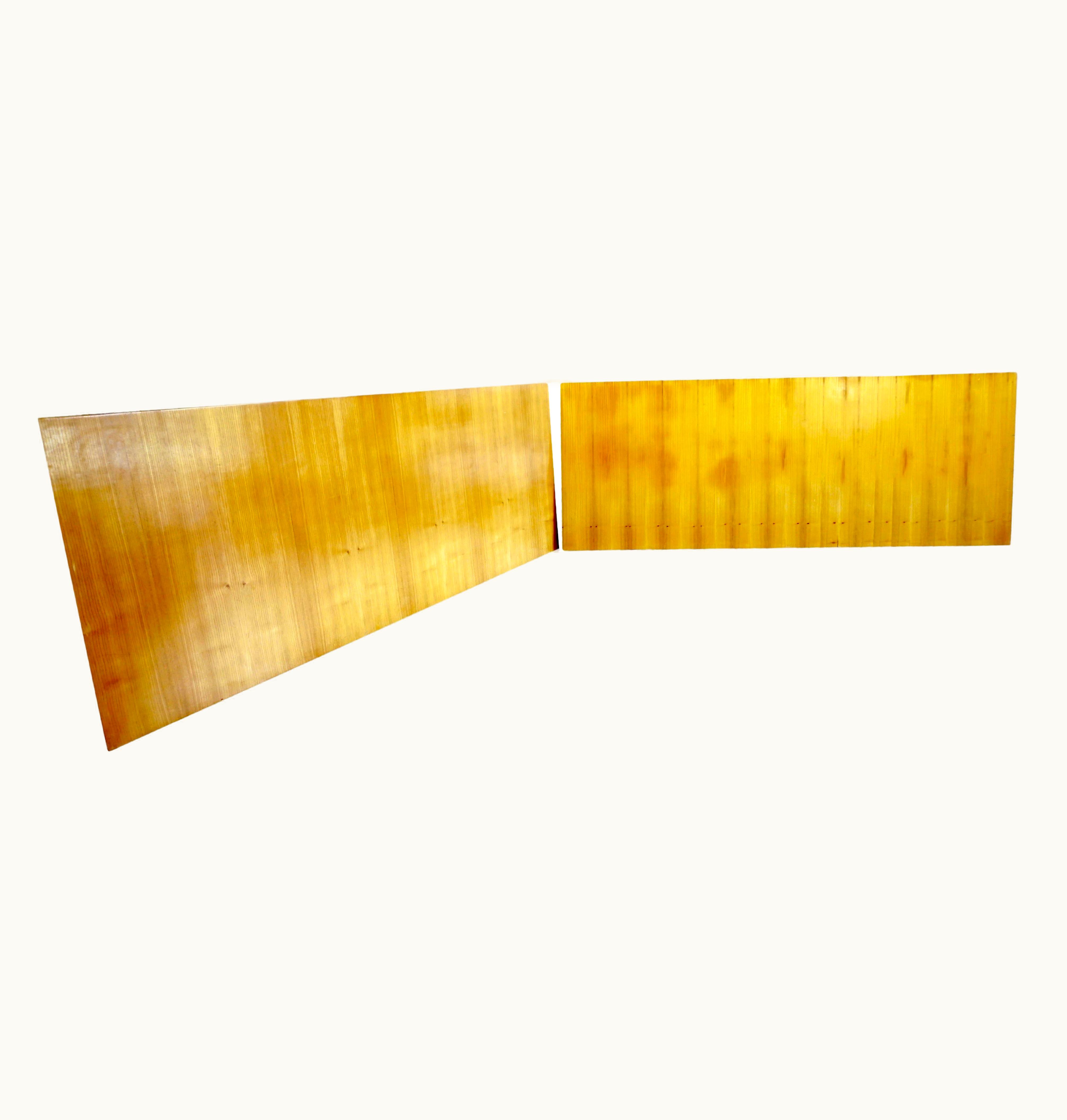 Gio Ponti Gio Ponti Pair Of Large Gio Ponti Cherrywood Boiserie Panels From Hotel Royal, Naples 1955