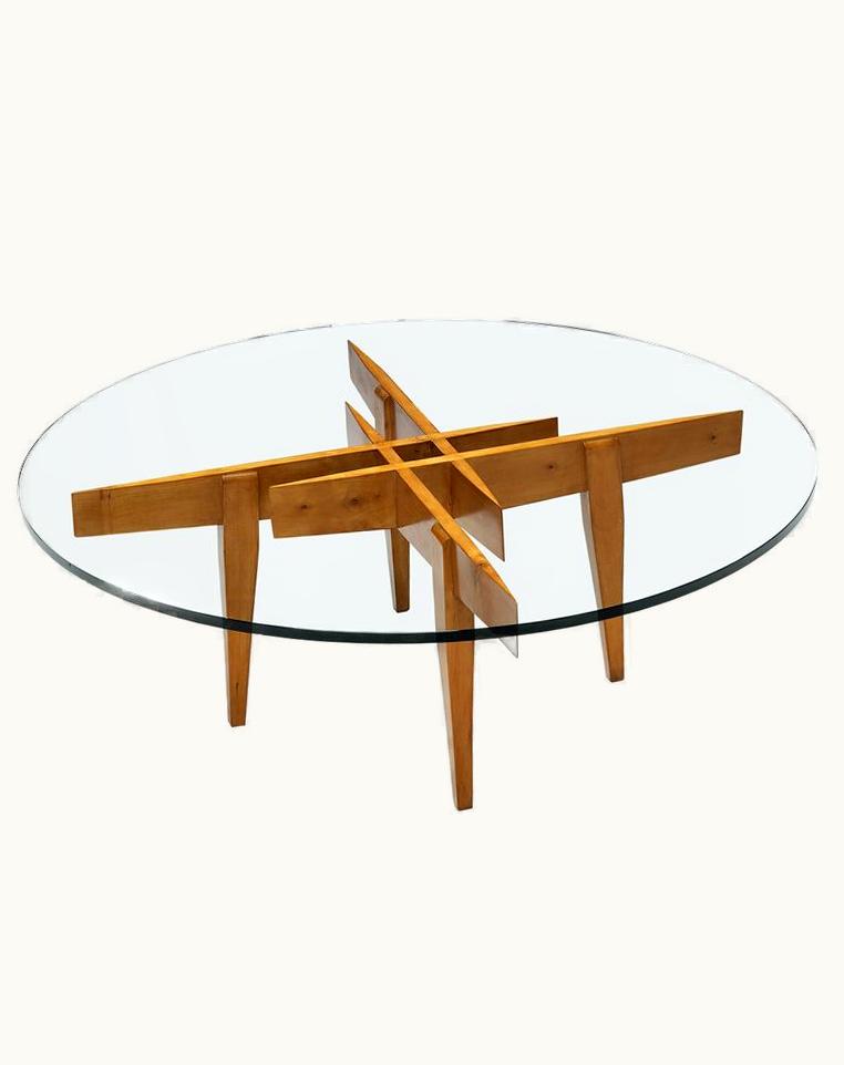 Gio Ponti Gio Ponti For Giordano Chiesa Sculptural Coffee Table In Maple