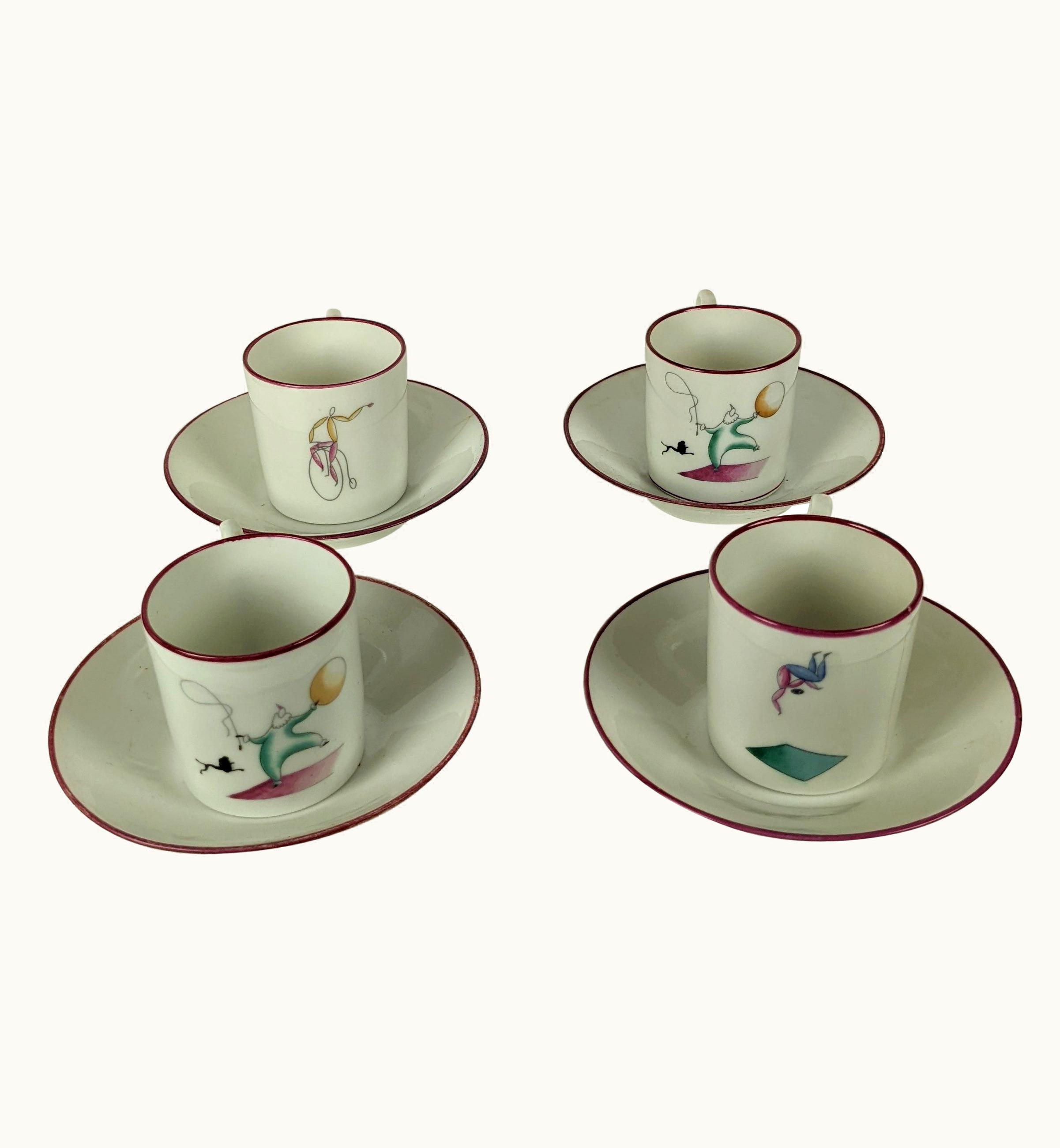 Gio Ponti Gio Ponti Teacups And Saucers For Ginori, Il Circo