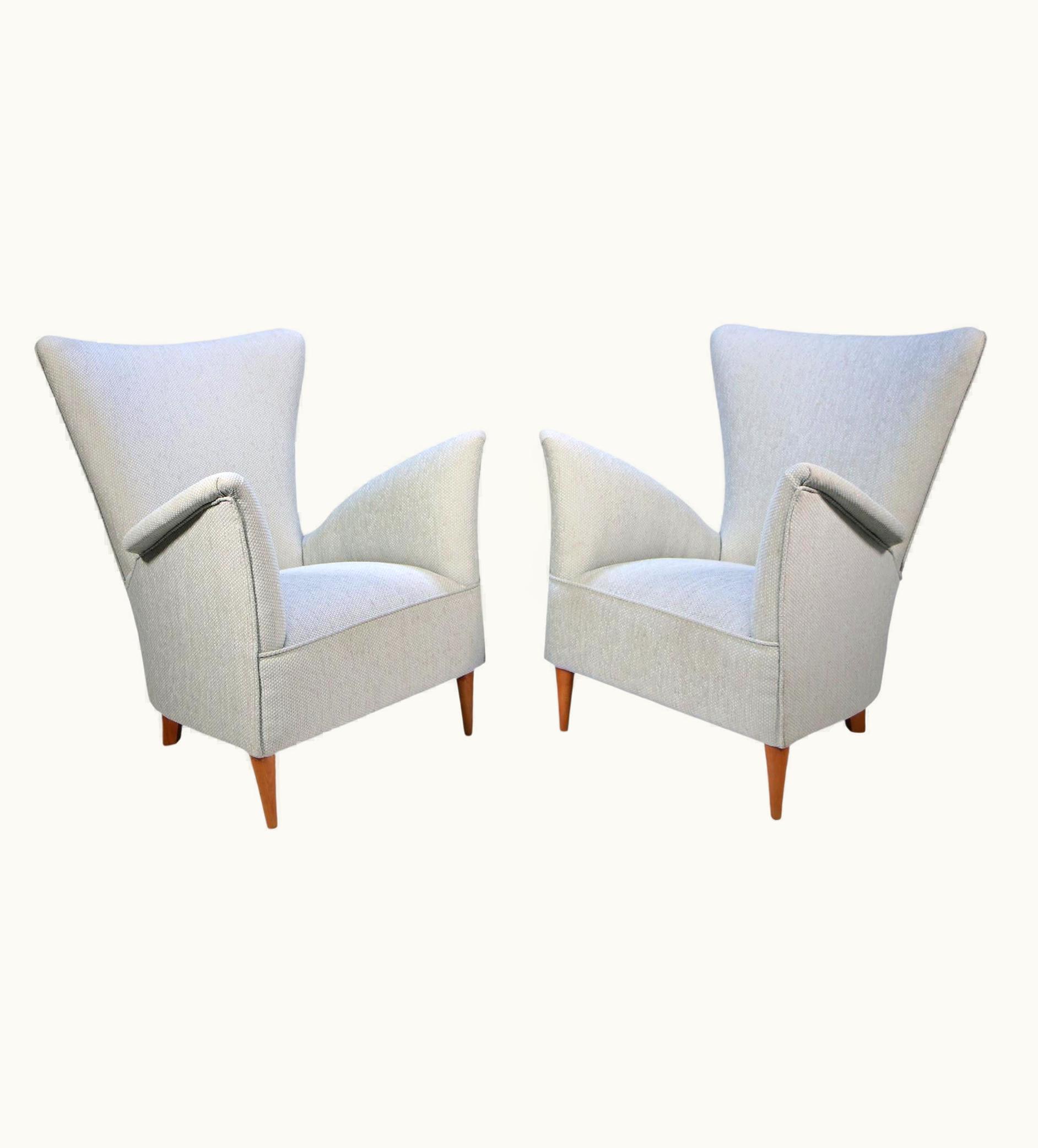 Gio Ponti Gio Ponti Armchairs By Gio Ponti For Hotel Bristol Merano, C 1954
