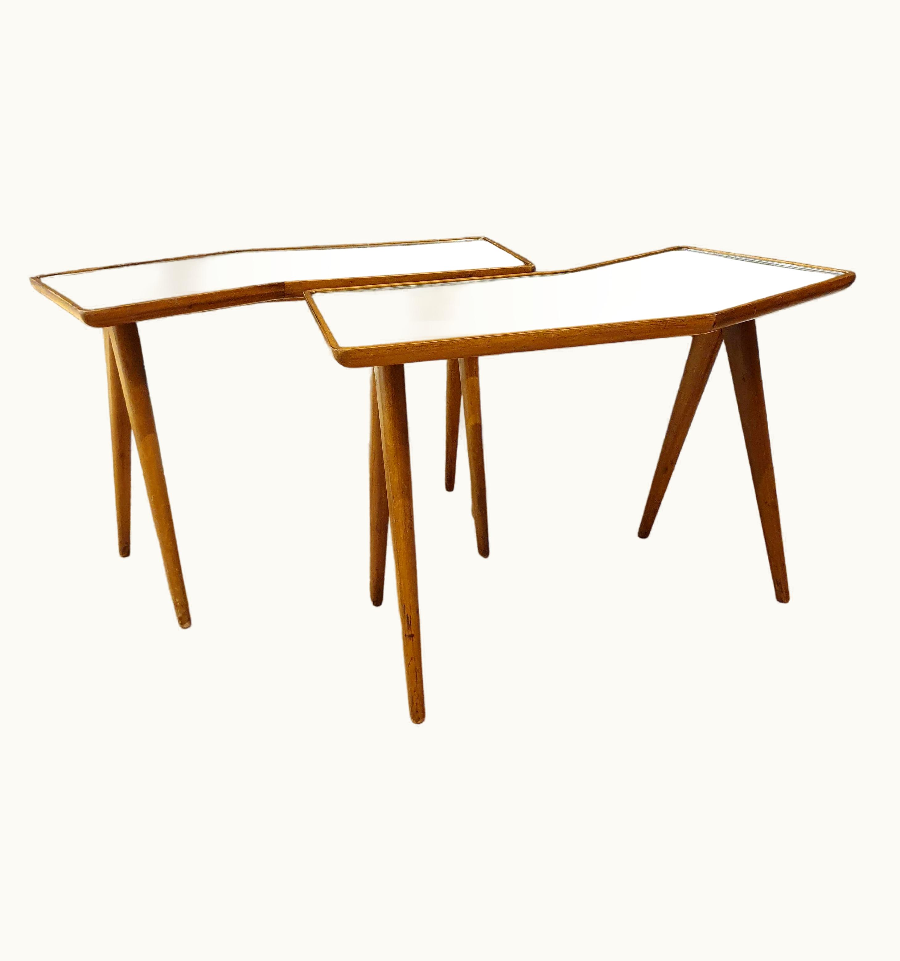 Pietro Chiesa;Gio Ponti Pietro Chiesa;Gio Ponti & Pietro Chiesa Side Table Set 2 By Fontana Arte