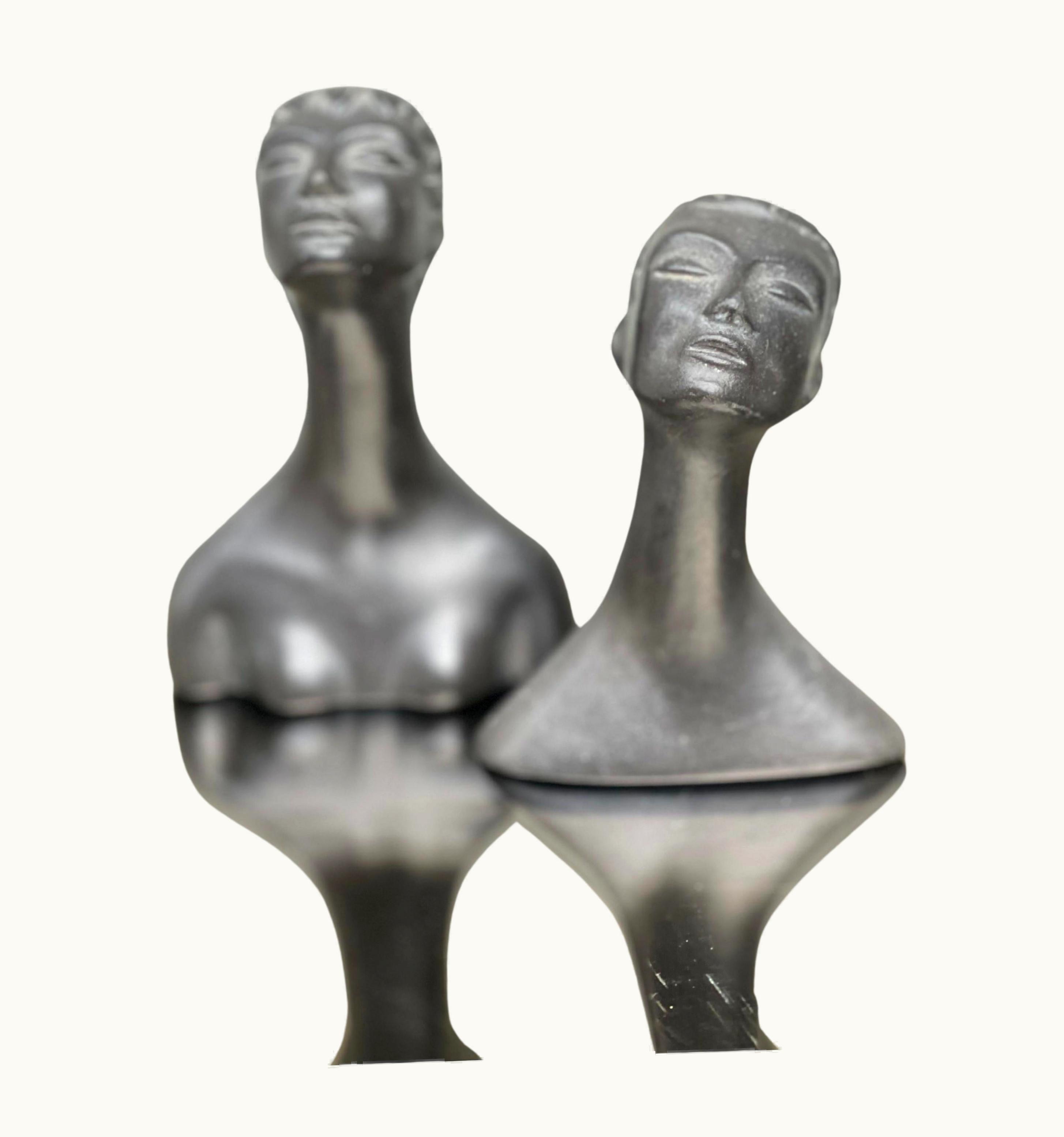 Gio Ponti Gio Ponti Coppia Di Sculture Volto Di Donna, Carlo Alberto Rossi Per Gio Ponti