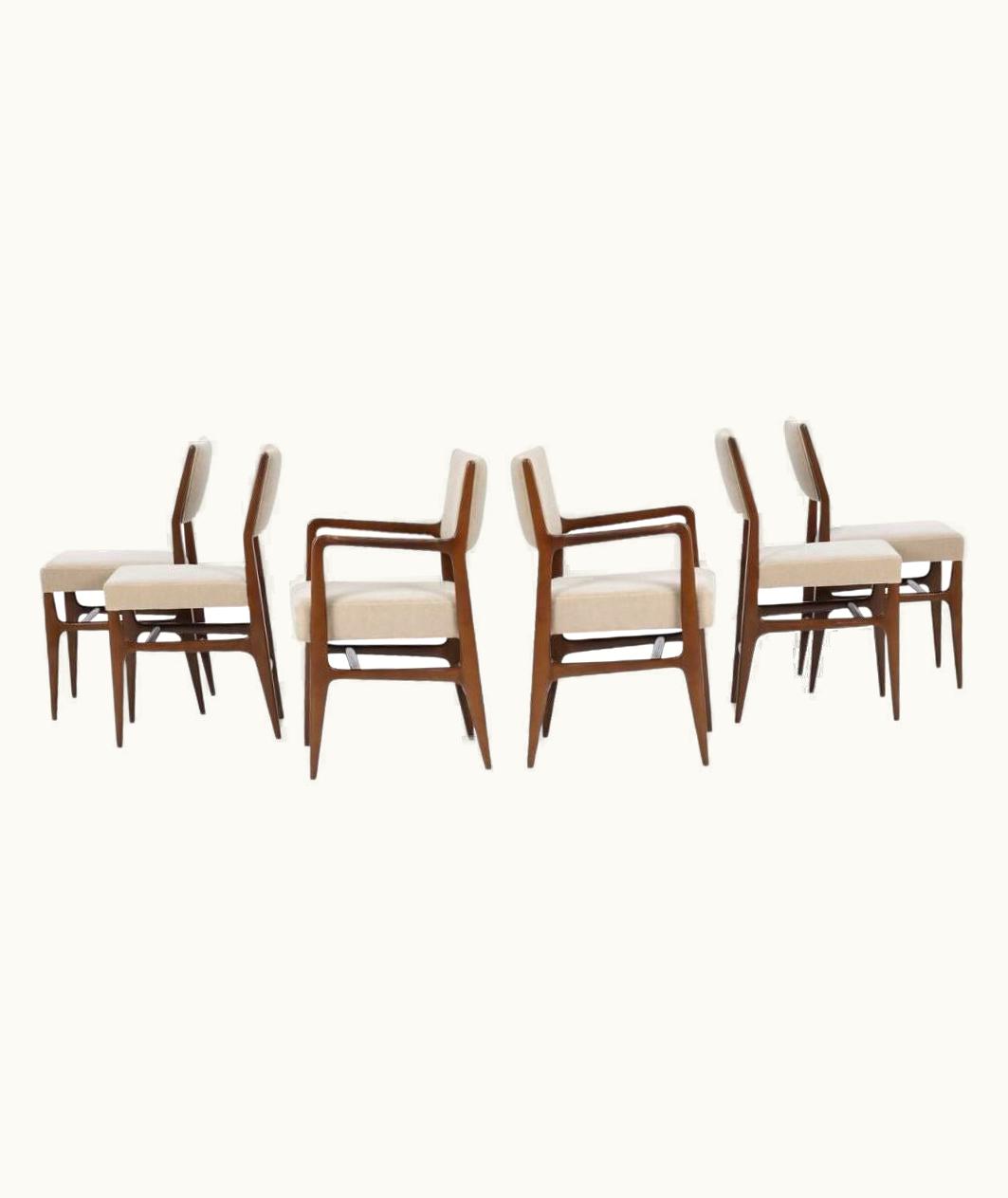Gio Ponti;M. Singer & Sons Gio Ponti;M. Singer & Sons Gio Ponti Dining Chairs For Singer & Sons Set Of Six