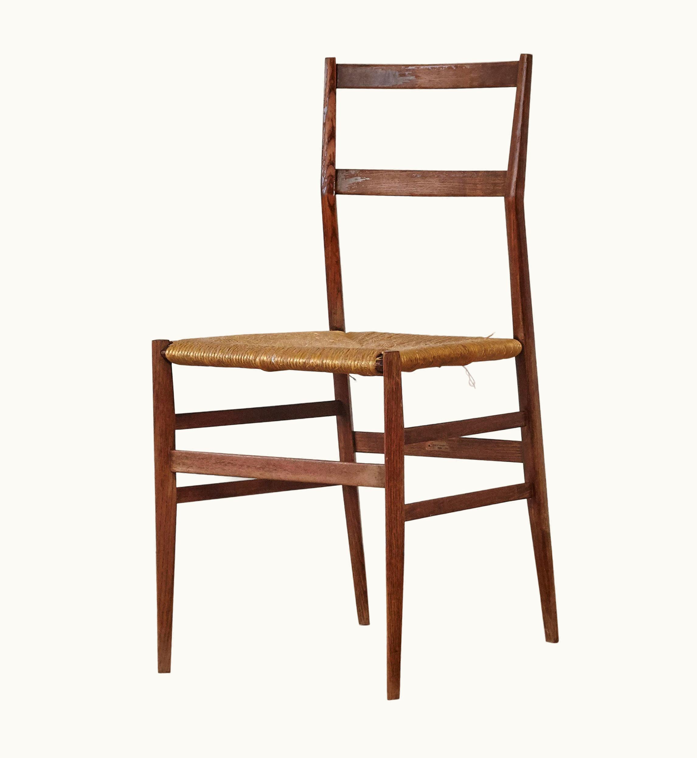 Gio Ponti Gio Ponti Nice Early Gio Ponti Superleggera Chair, In Original Condition, Italy, 1950s