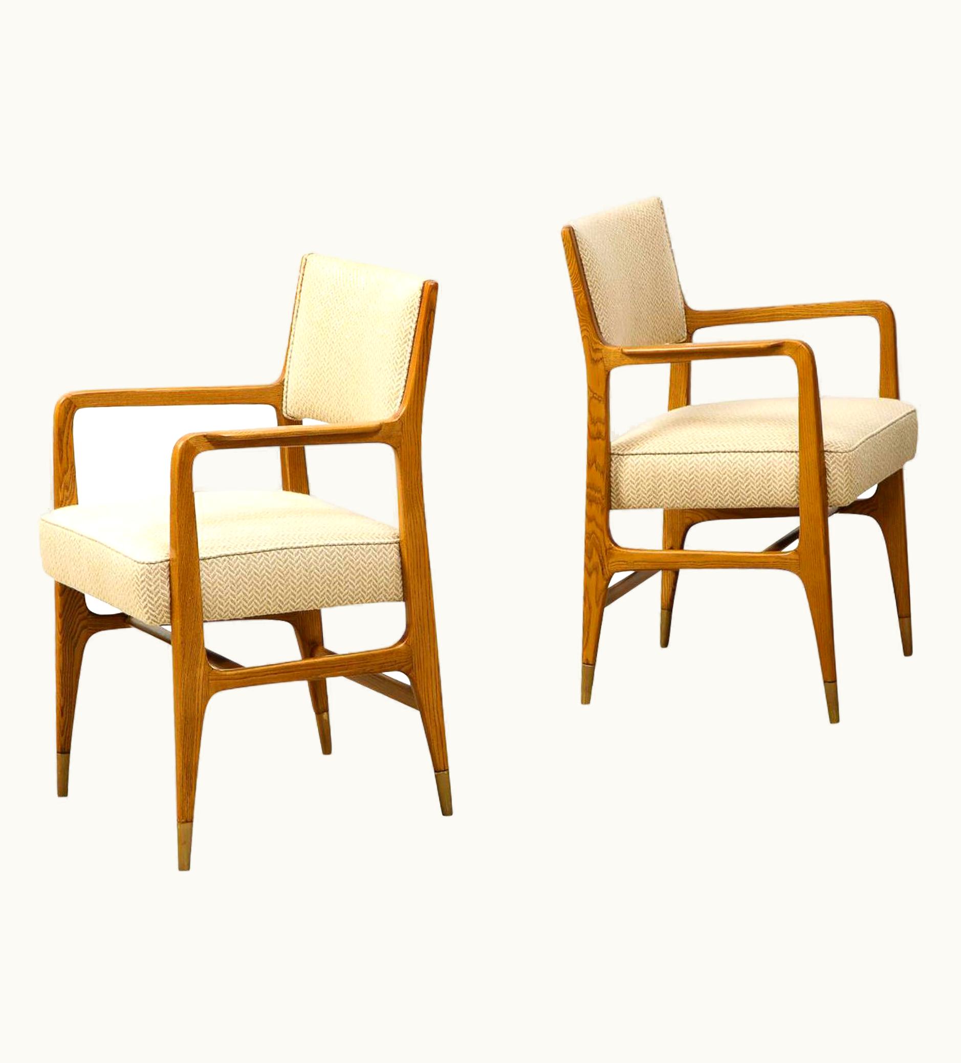 Gio Ponti Gio Ponti Rare Pair Of Open Armchairs By Gio Ponti