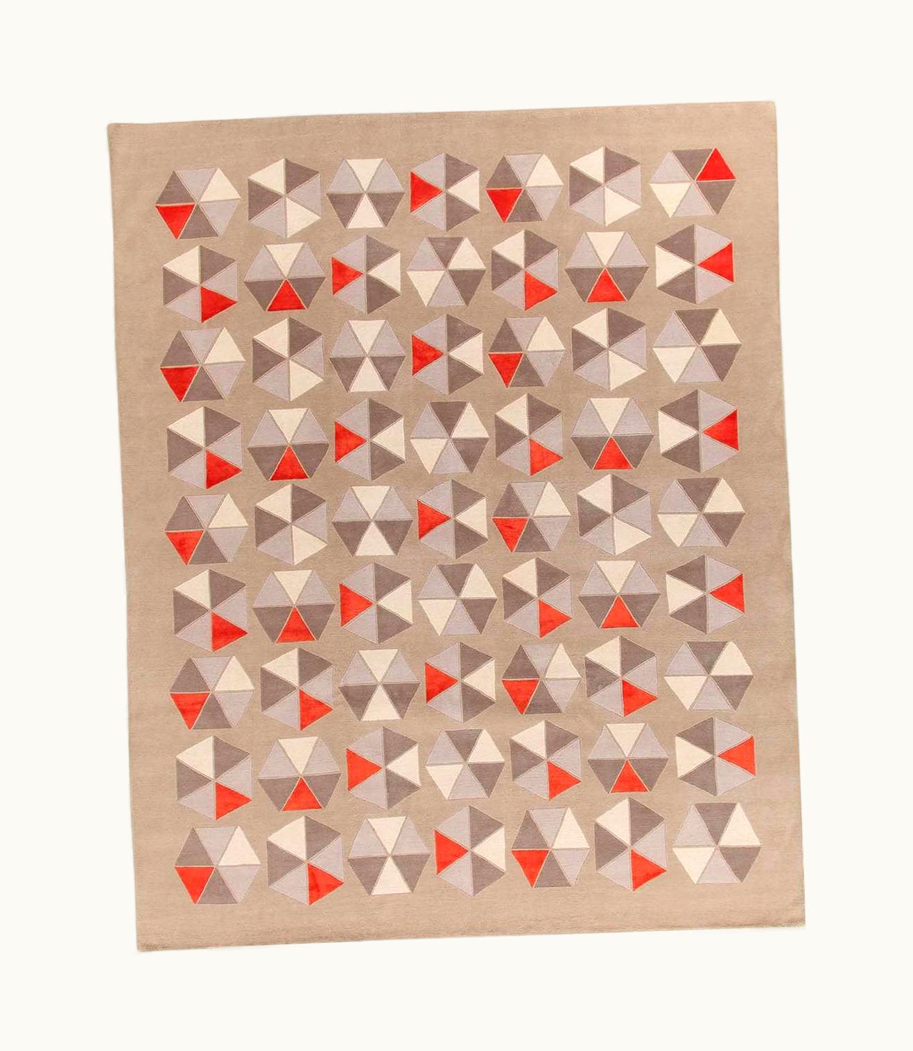 Gio Ponti Gio Ponti Esagoni Coral Carpet By Gio Ponti