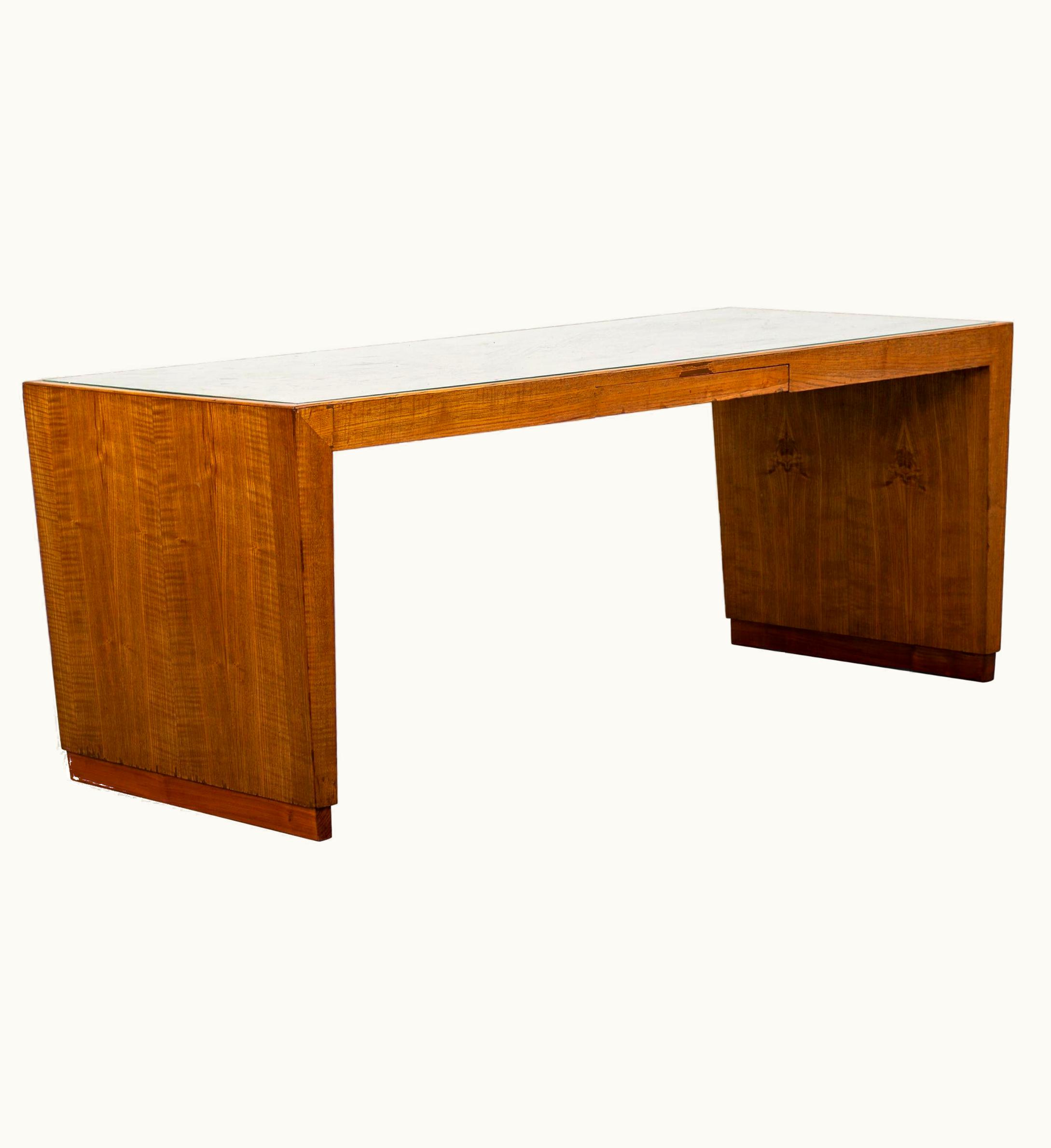 Gio Ponti Gio Ponti Low Rectangular Table In Wood And Glass For BNL 1950s Italy