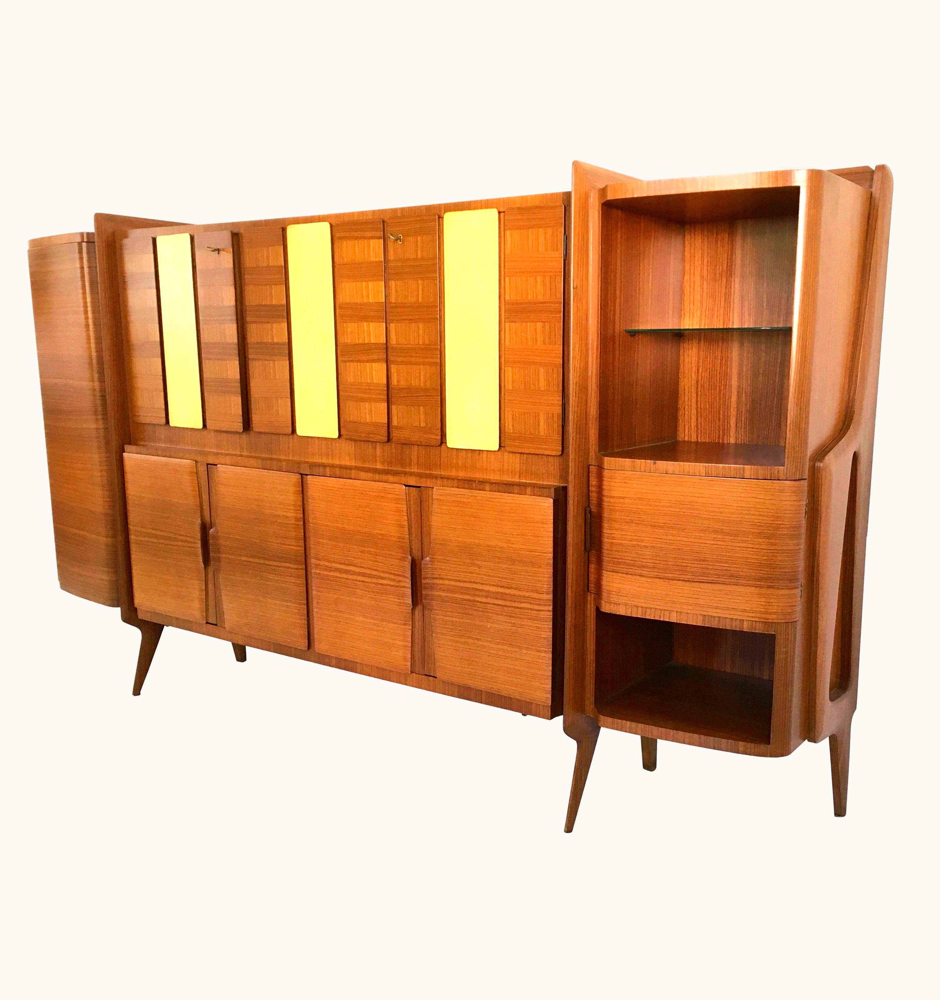 Gio Ponti Gio Ponti Monumental Vintage Cabinet With Parchment Panels By Gio Ponti, Italy