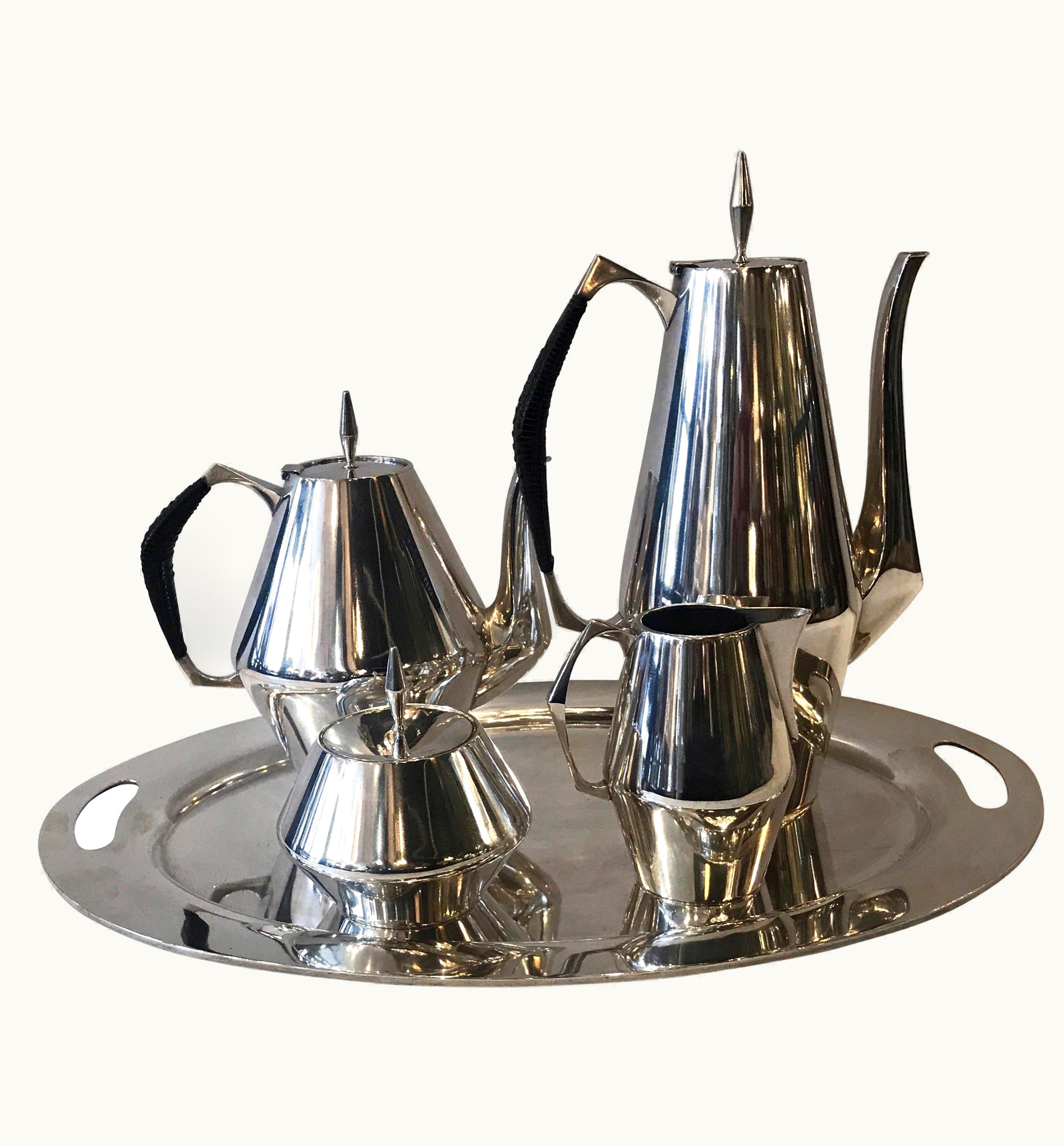 Gio Ponti Gio Ponti Sterling Tea Service Designed By Gio Ponti For Reed And Barton