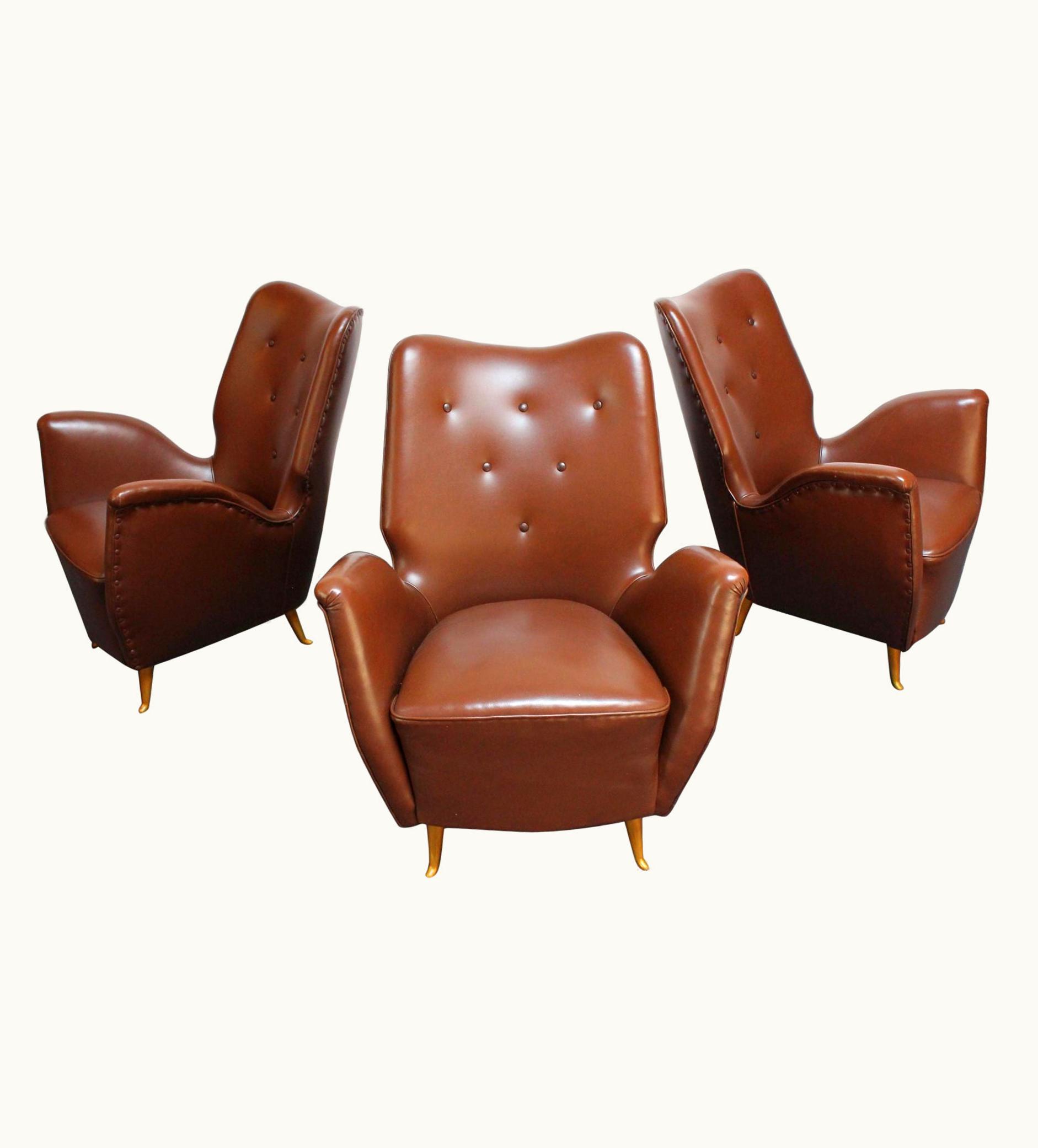Gio Ponti Gio Ponti Single Sculptural Gio Ponti Petite Lounge Chair, Three Available