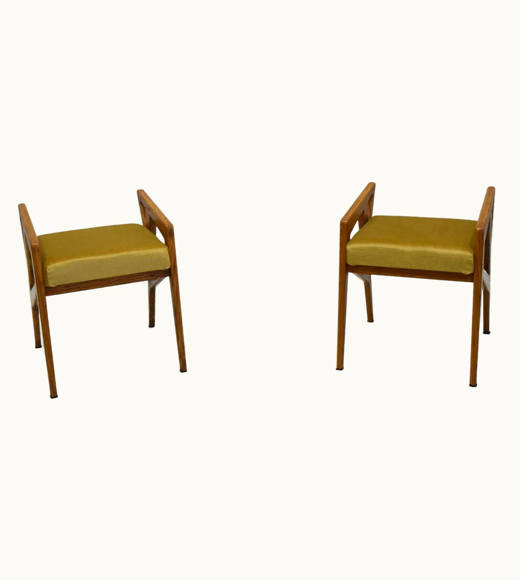 Gio Ponti Gio Ponti Rare Pair Of Gio Ponti Arm Stools 687 For Cassina, Italy, 1953 UZ0196187