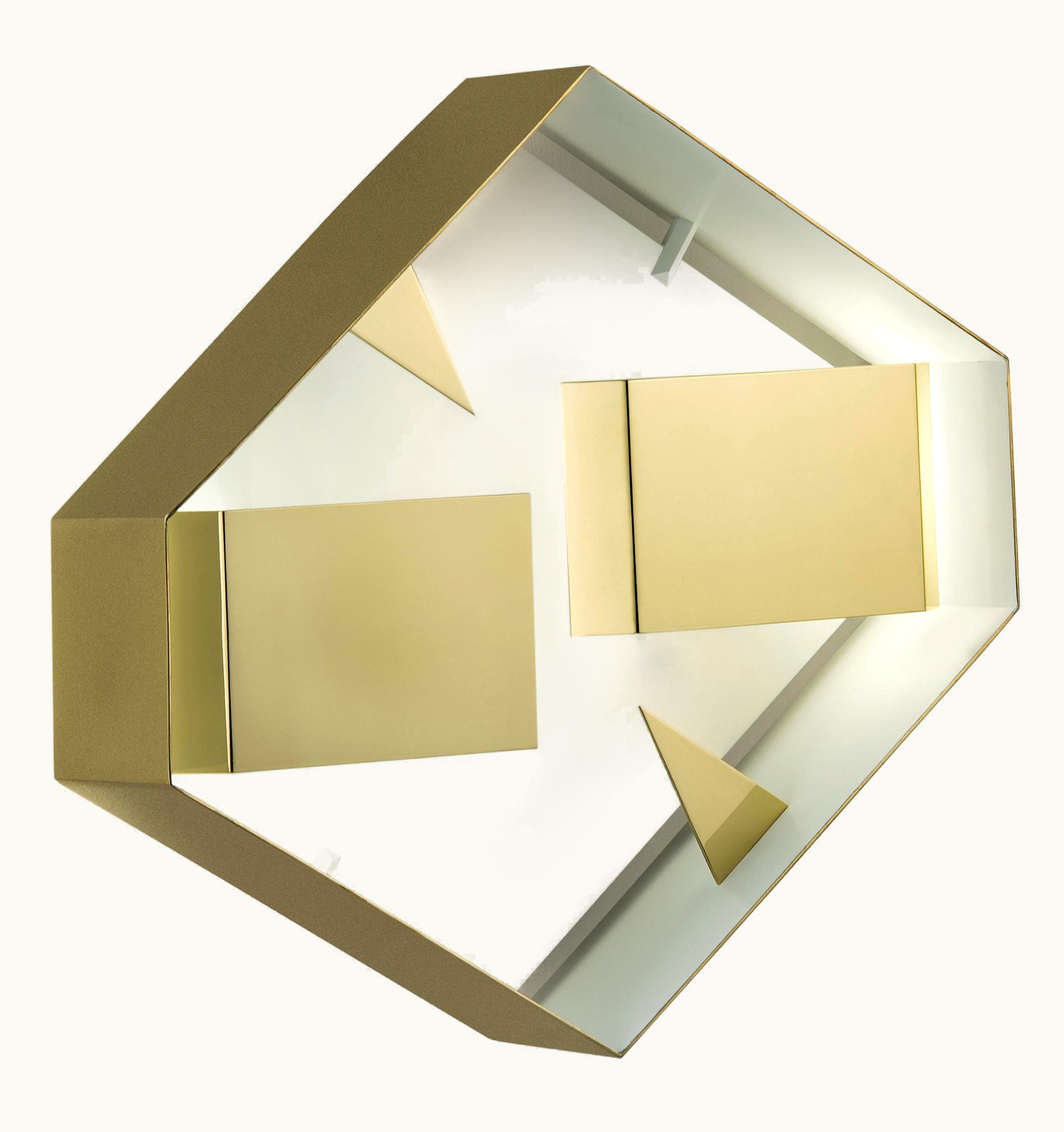 Gio Ponti Gio Ponti Wall Sconce Screen Of Light By Gio Ponti Limited Edition Italy Polished Brass